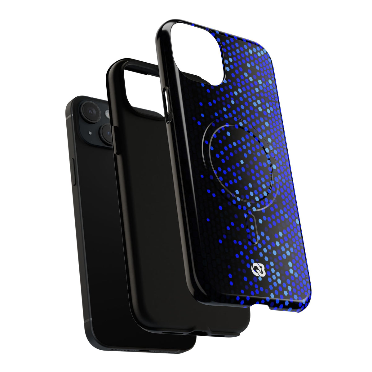 Cobalt Hex Dispersion · Tough 2.0 Magnetic Phone Case for iPhone · Blue