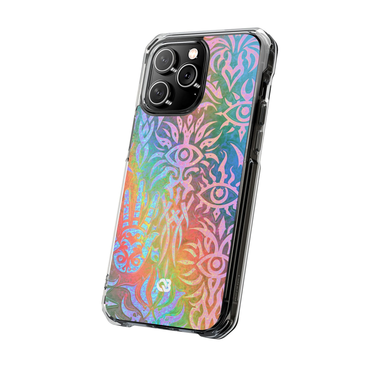 Chromatic Mystic Sigil · Clear Impact Magnetic Phone Case for iPhone · Blue