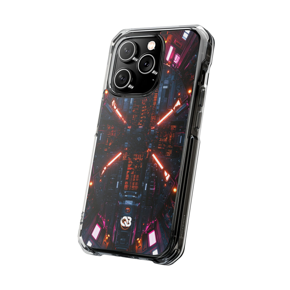 Cybernetic Reactor Core · Clear Impact Magnetic Phone Case for iPhone · Black