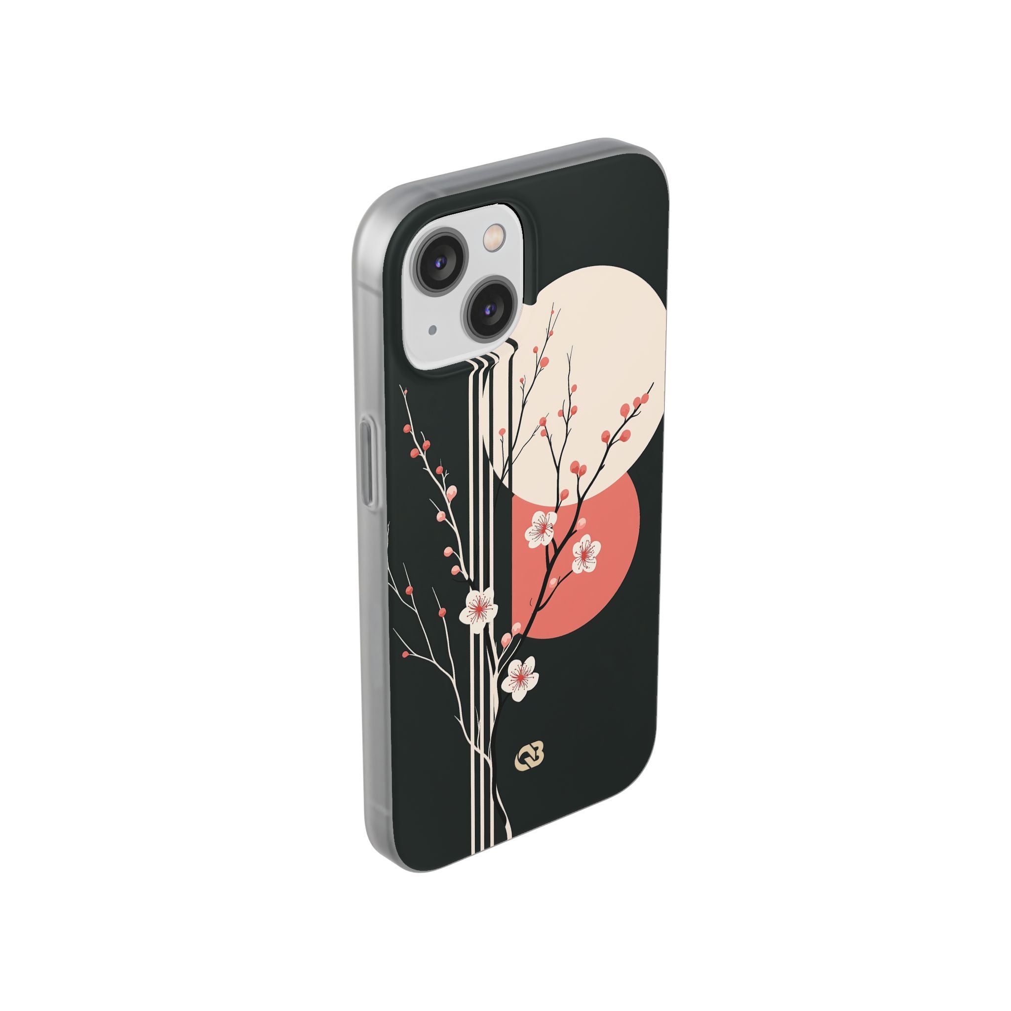 Black Lite Phone Case for iPhone - Kyoto Midnight Blossom