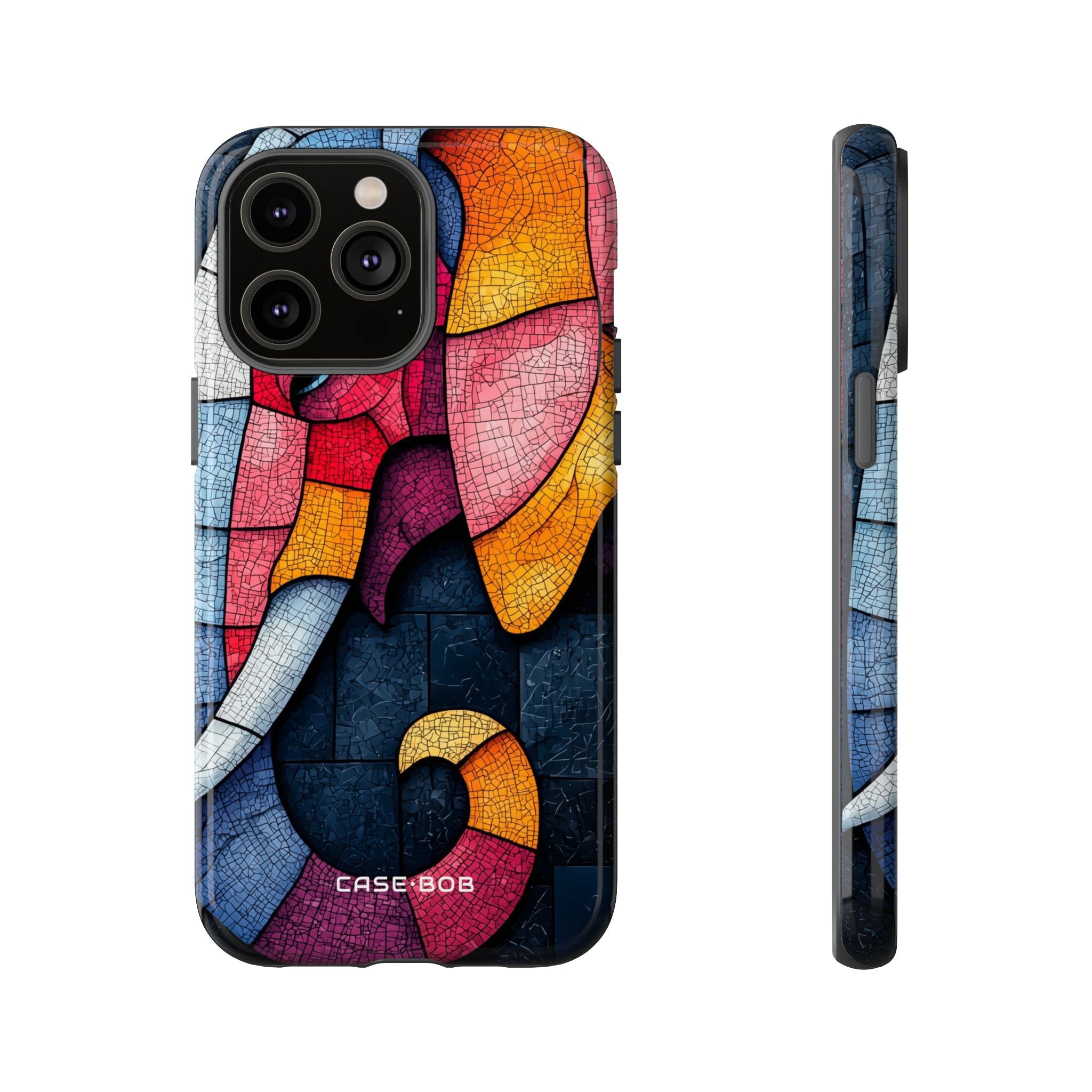 Elephant Mosaik iPhone 14 Pro Max Case - Tough