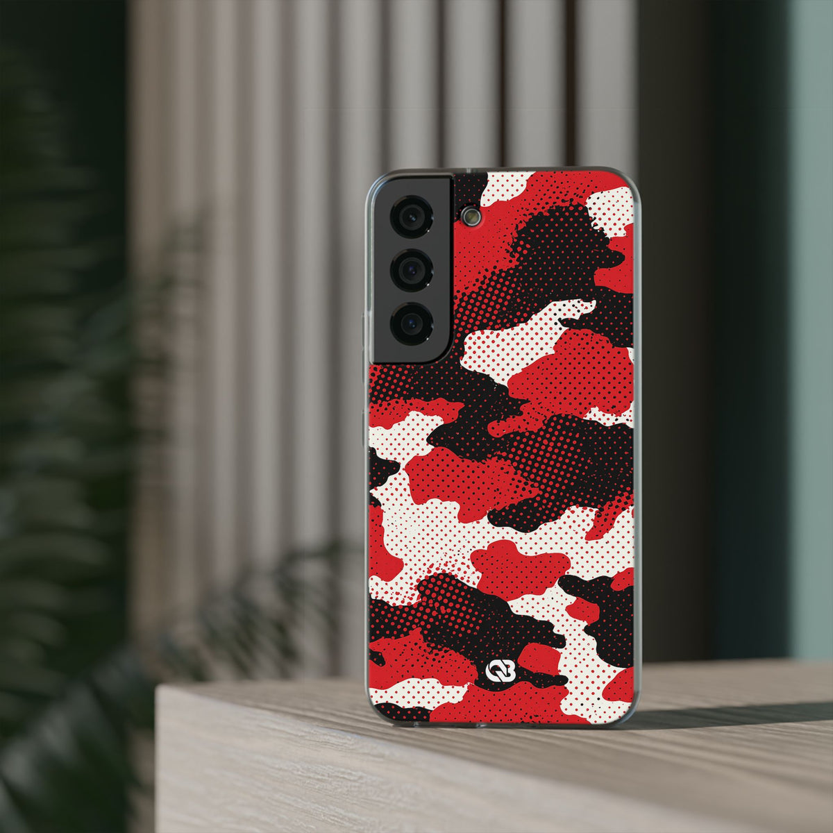 Crimson Halftone Camo · Lite Phone Case for Samsung · Red