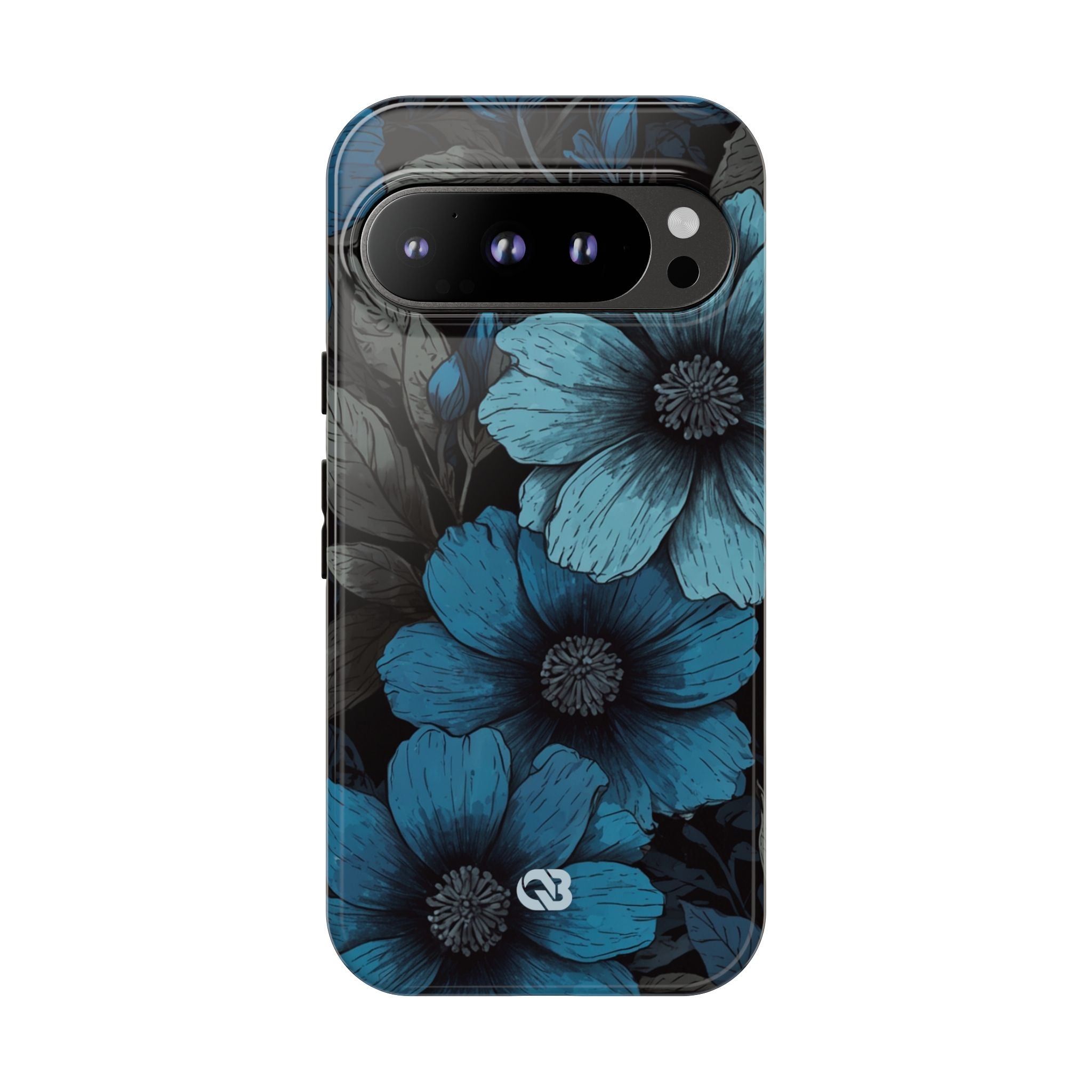 Obsidian Blue Petals · Tough Phone Case for Google Pixel