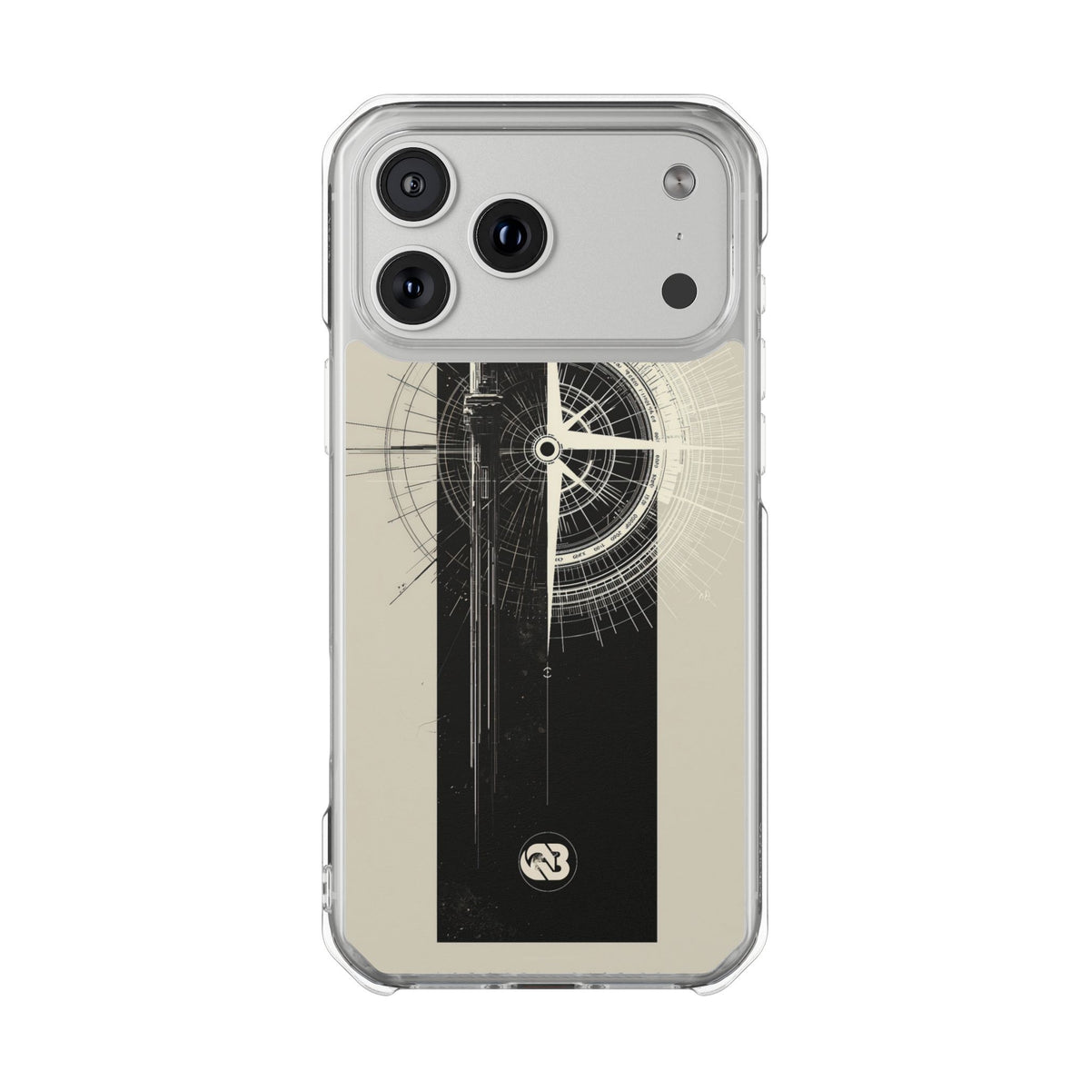 Beige Impact MagSafe Phone Case for iPhone - Zenith Vector Spire