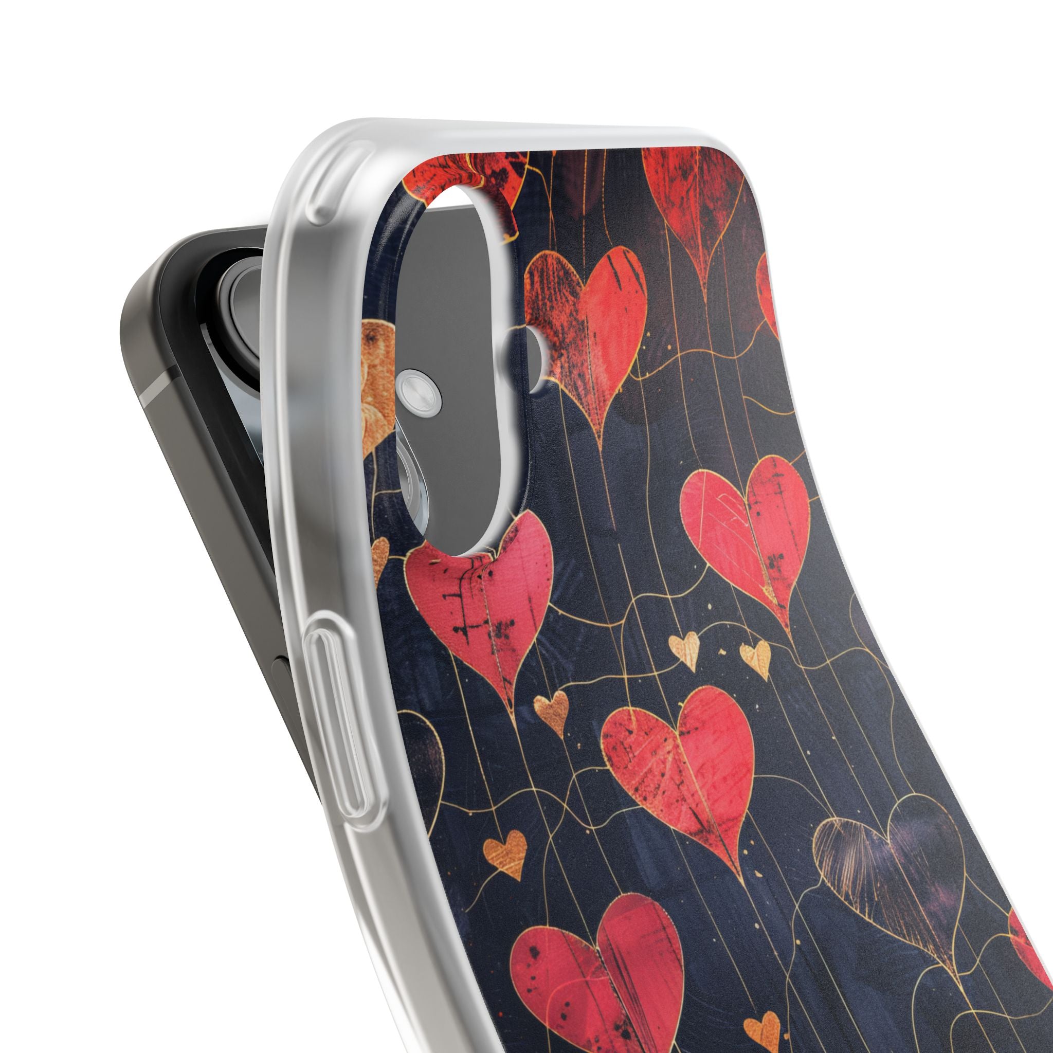 Golden Hearts Network iPhone 16 Plus Cover - Blød