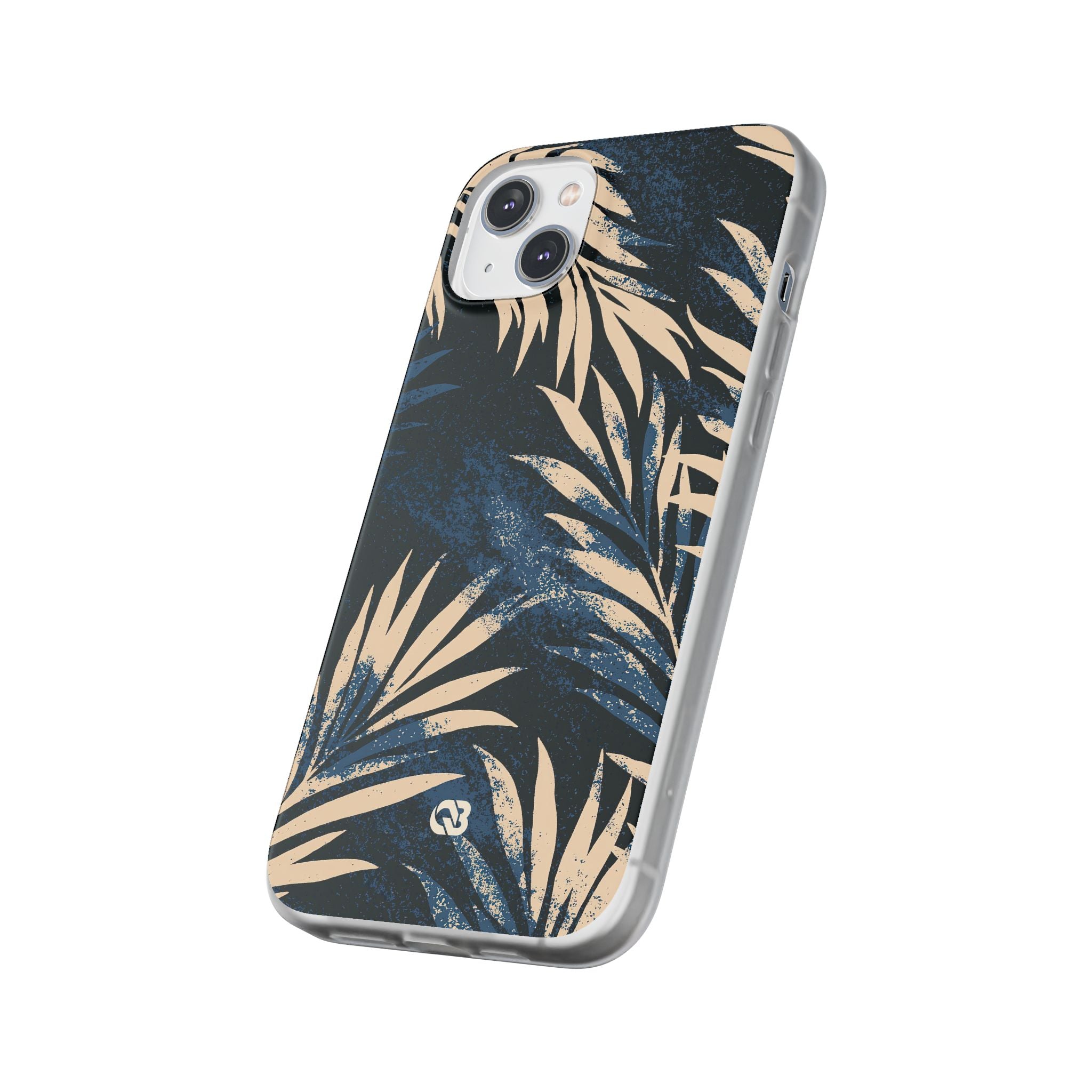 Blue Lite Phone Case for iPhone - Midnight Indigo Palm