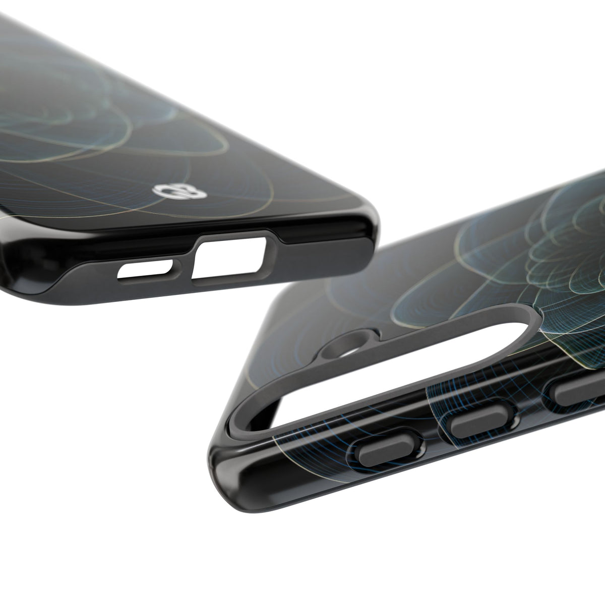 Blue Tough Phone Case for Samsung - Celestial Wireframe Bloom