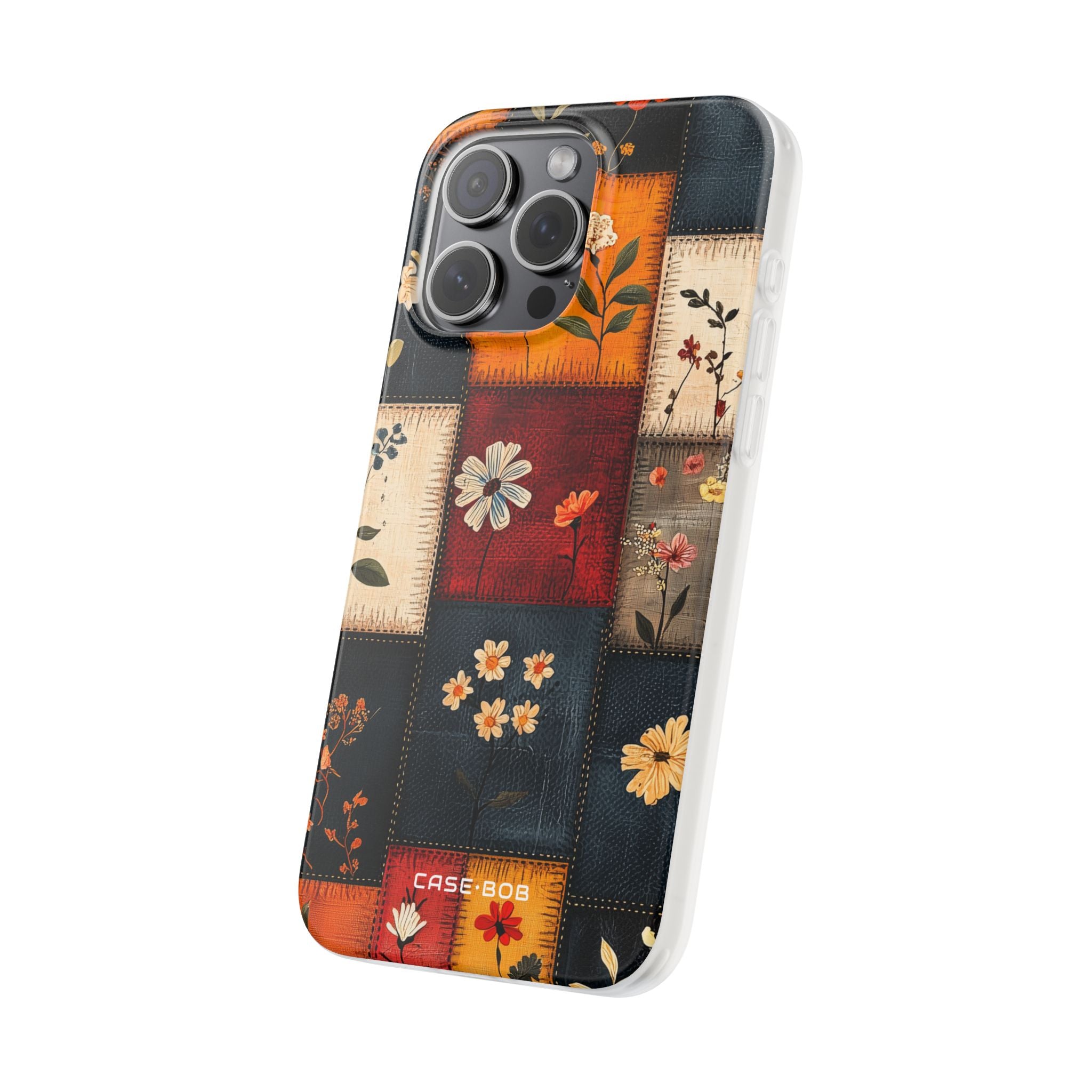 Patchwork Blooms iPhone 15 Pro Max Case - Soft