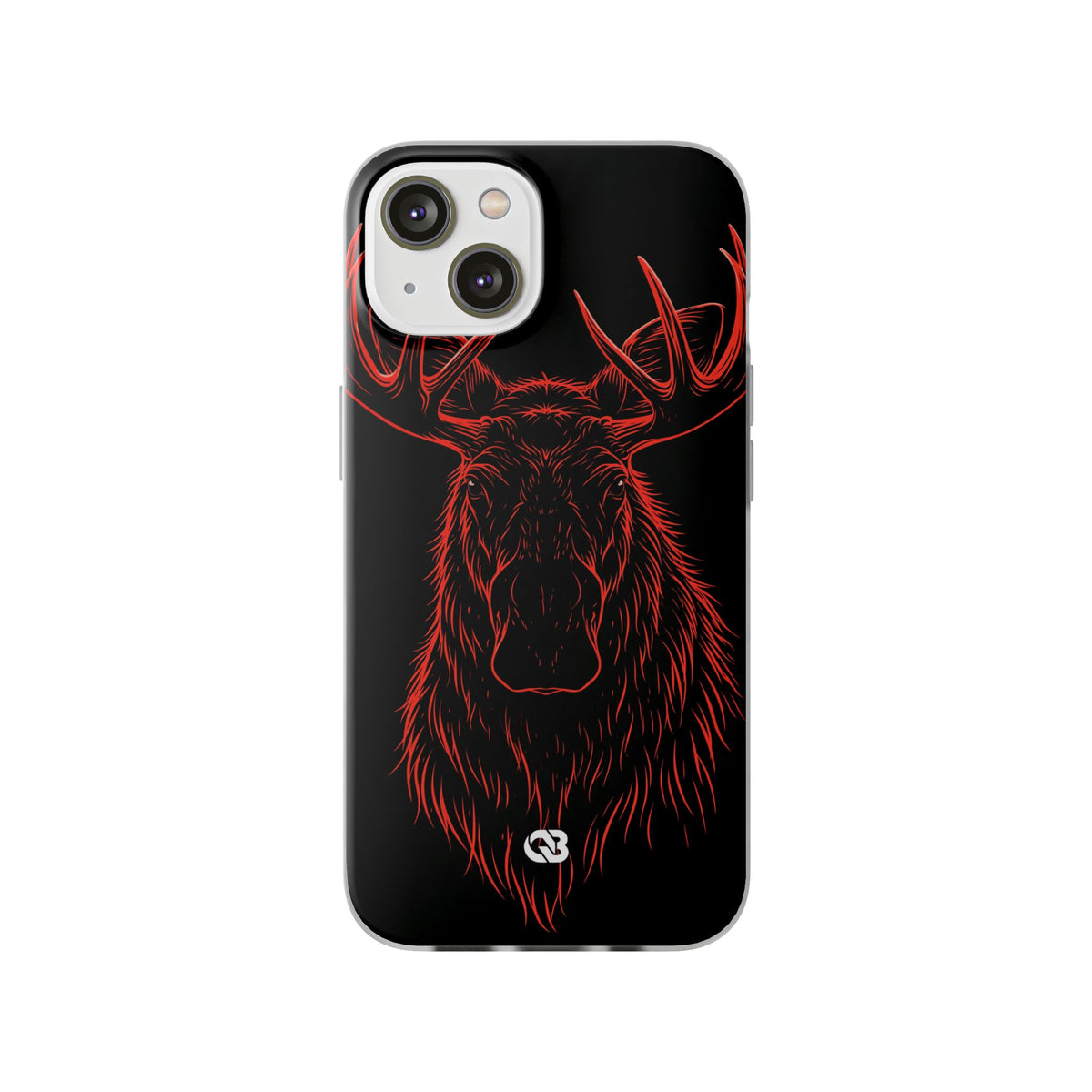 Crimson Horizon Moose · Lite Phone Case for iPhone · Black