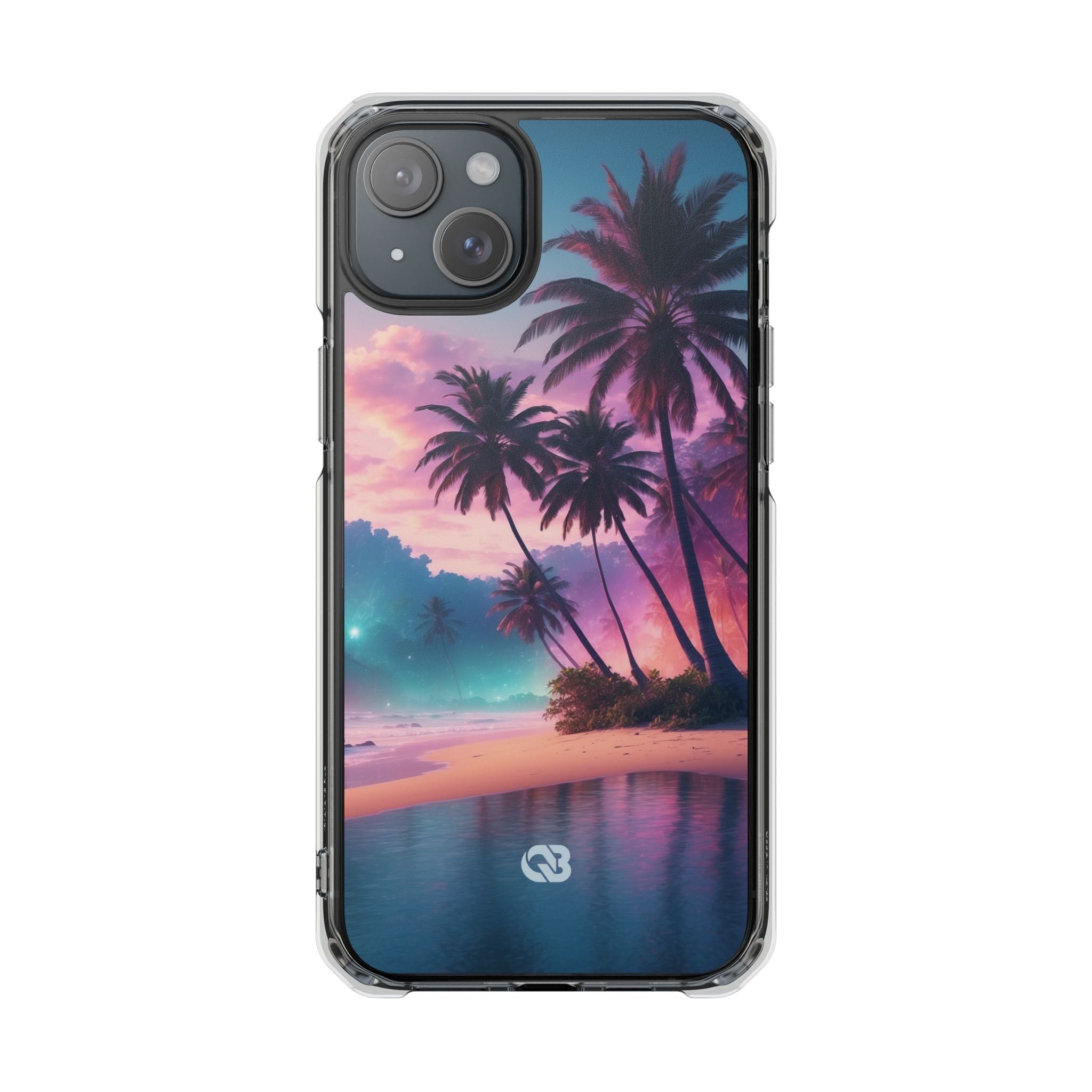 Neon Shore Palms · Impact etui na telefon dla iPhone · Magsafe