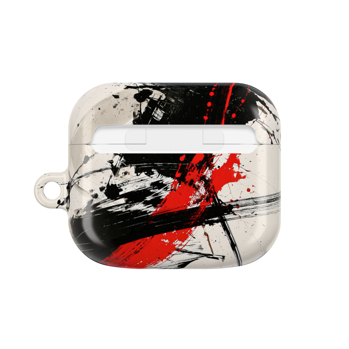 Crimson Sumi Slash · Hard Case for AirPods & AirPods Pro · White