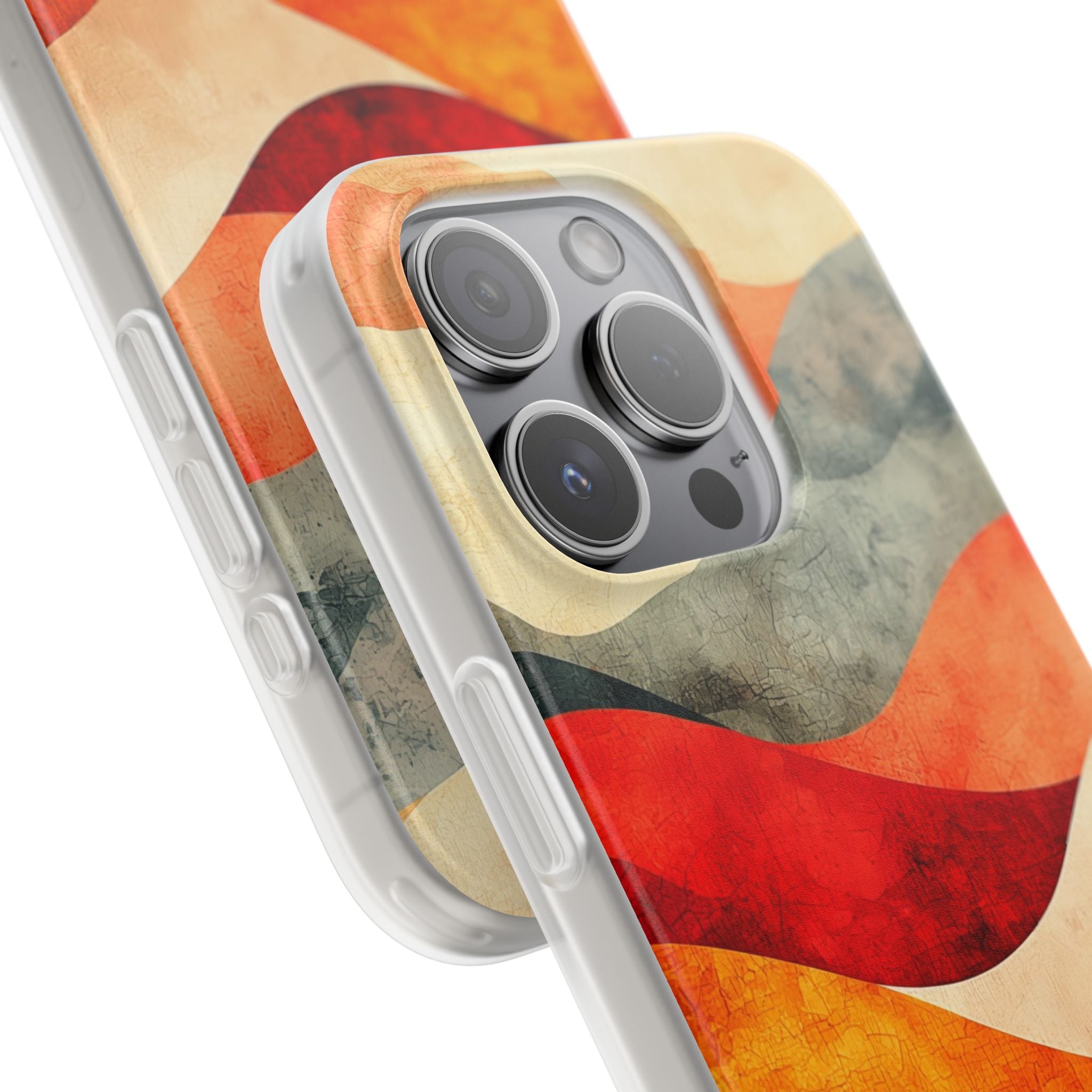 Cracked Wave Sunset iPhone 15 Pro Case - Soft