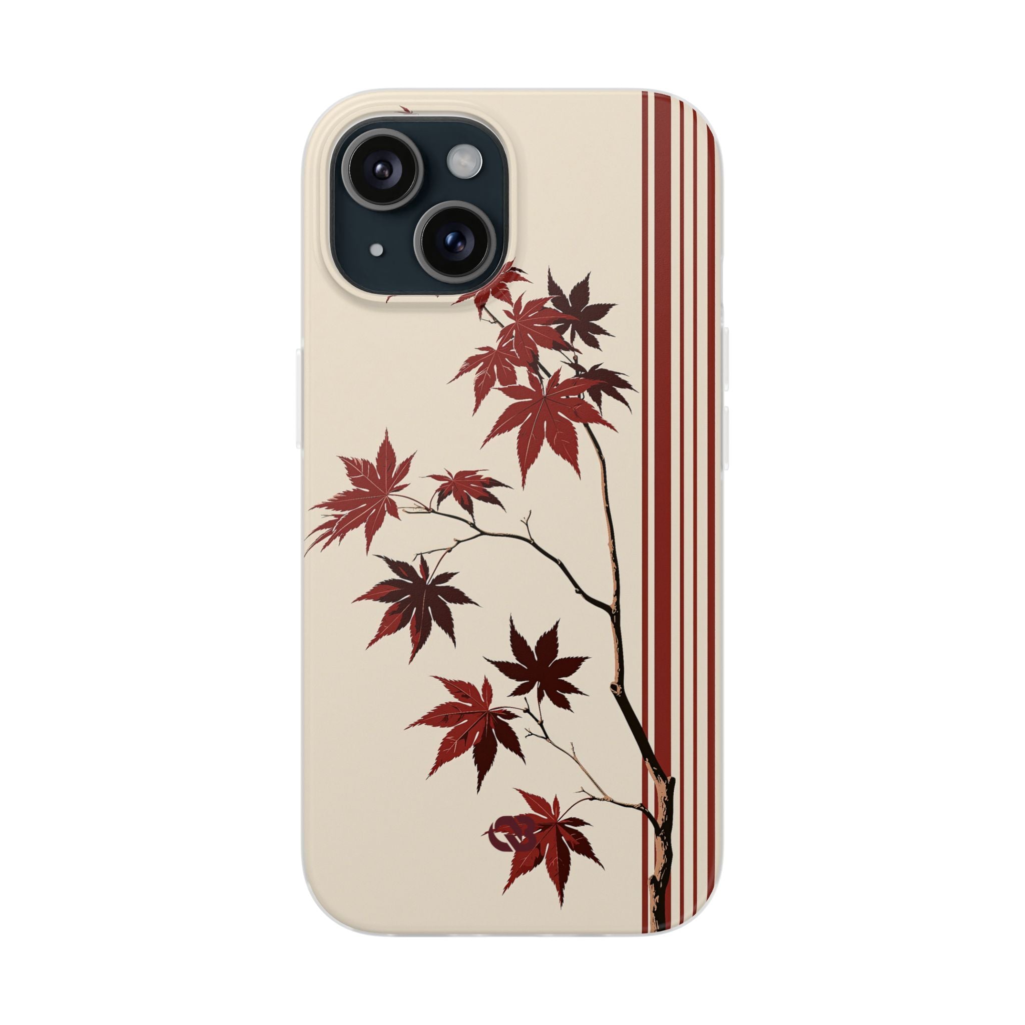 Red Lite Phone Case for iPhone - Crimson Momiji Stripe