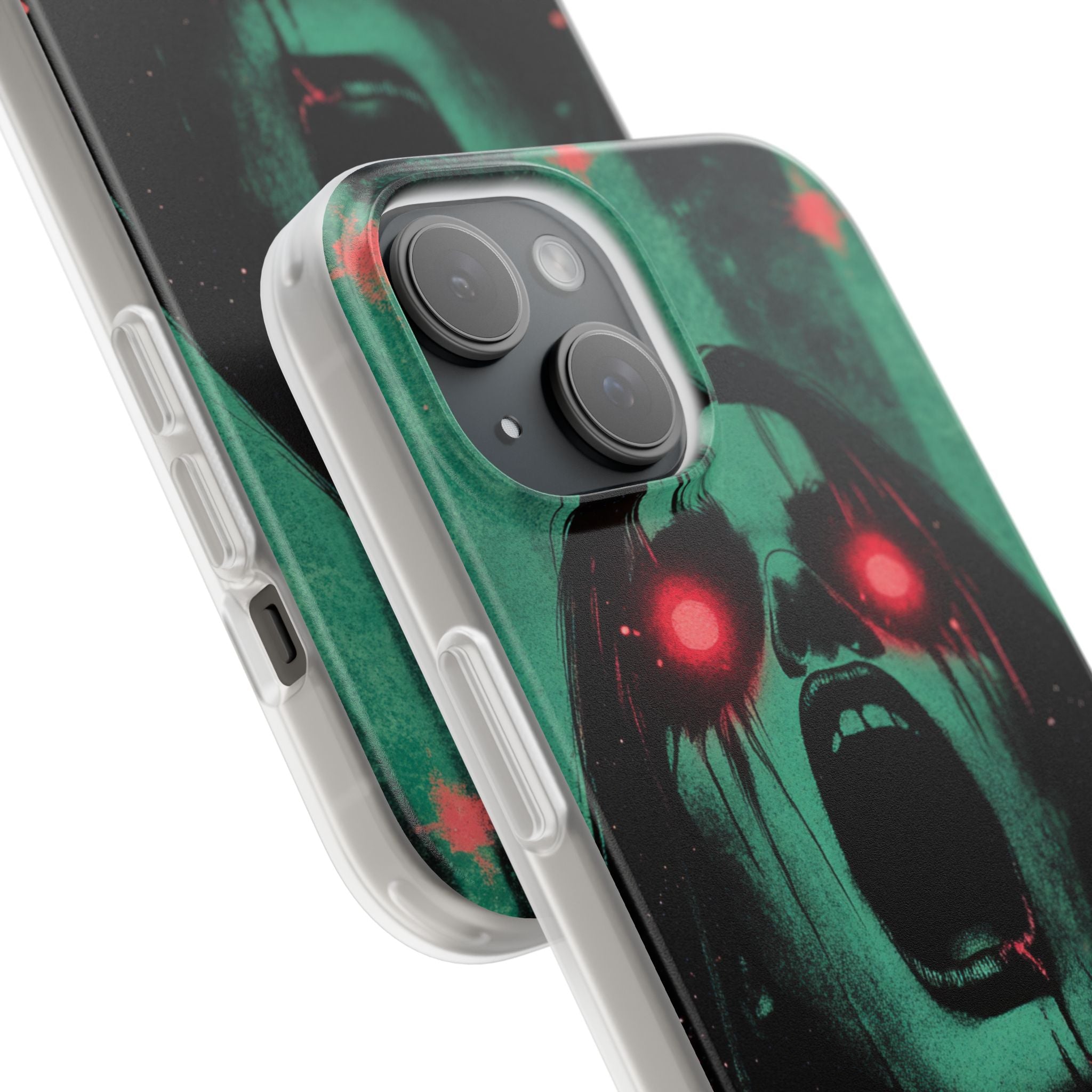 Crimson Emerald Scream · Soft Phone Case for iPhone