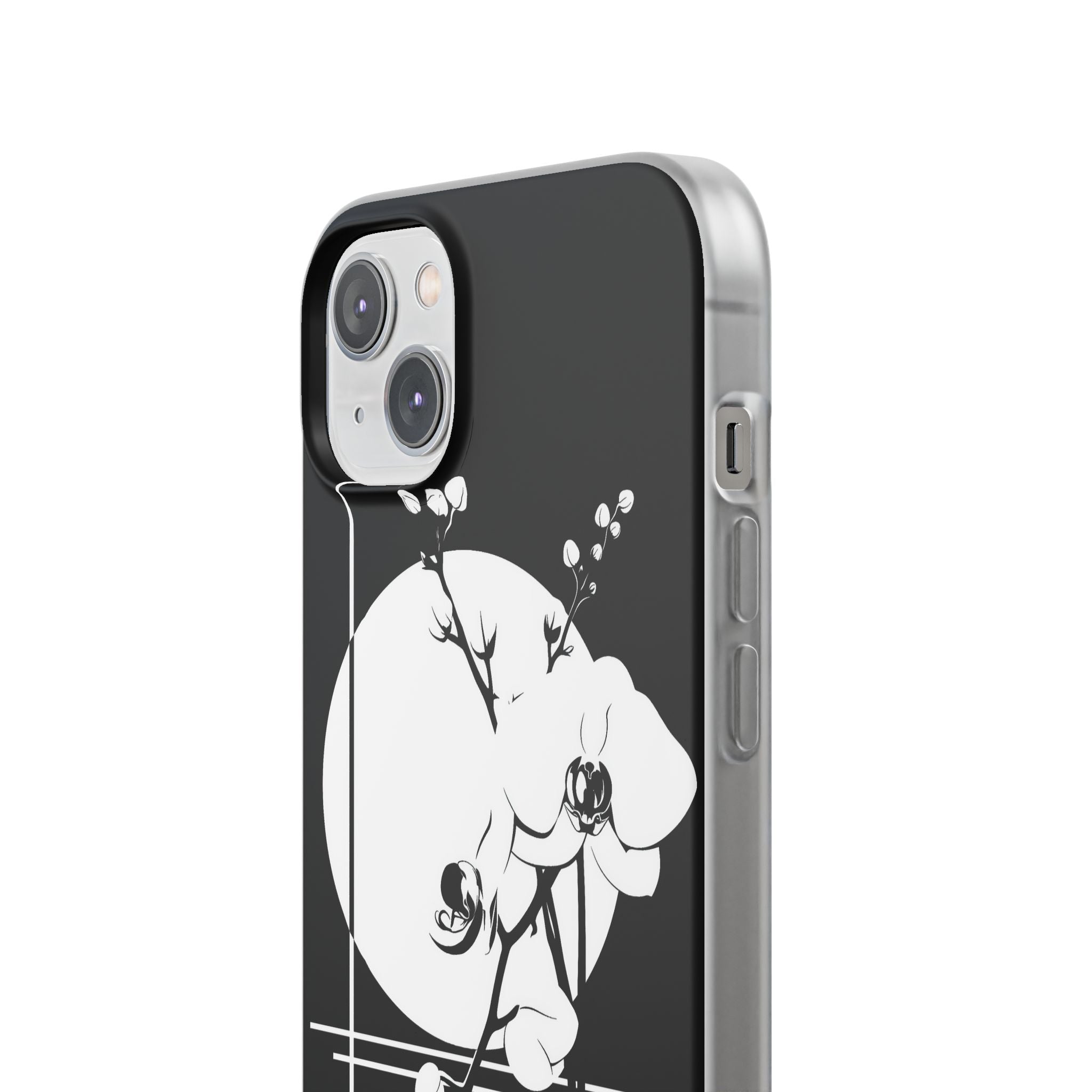 Black Lite Phone Case for iPhone - Lunar Orchid Grid