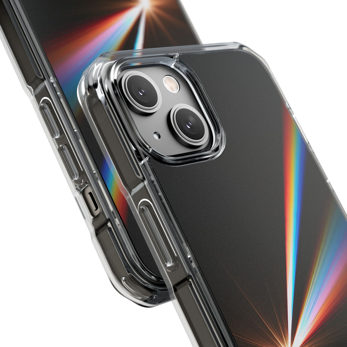 Spectral Refraction · Clear Impact Magnetic Phone Case for iPhone · Black