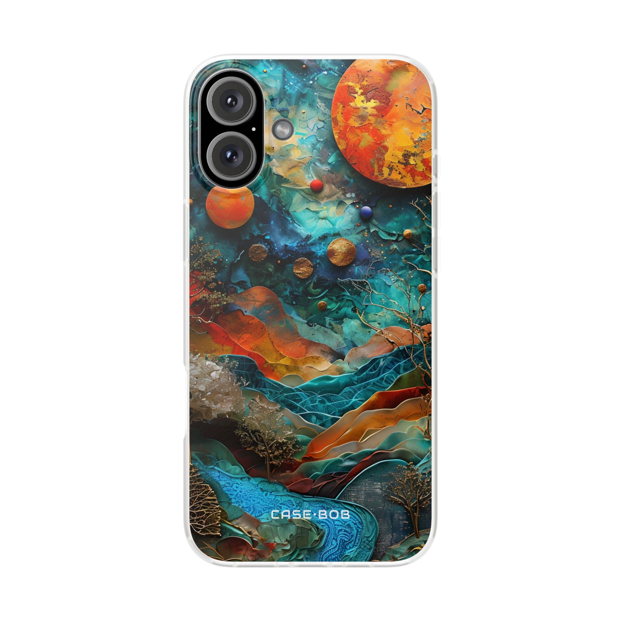 Celestial Ember iPhone 16 Plus Cover - Blød