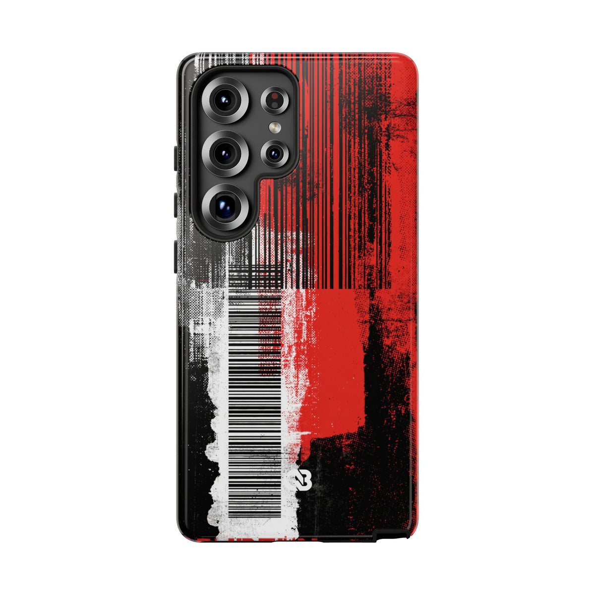 Distorted Barcode · Tough Phone Case for Samsung · Black
