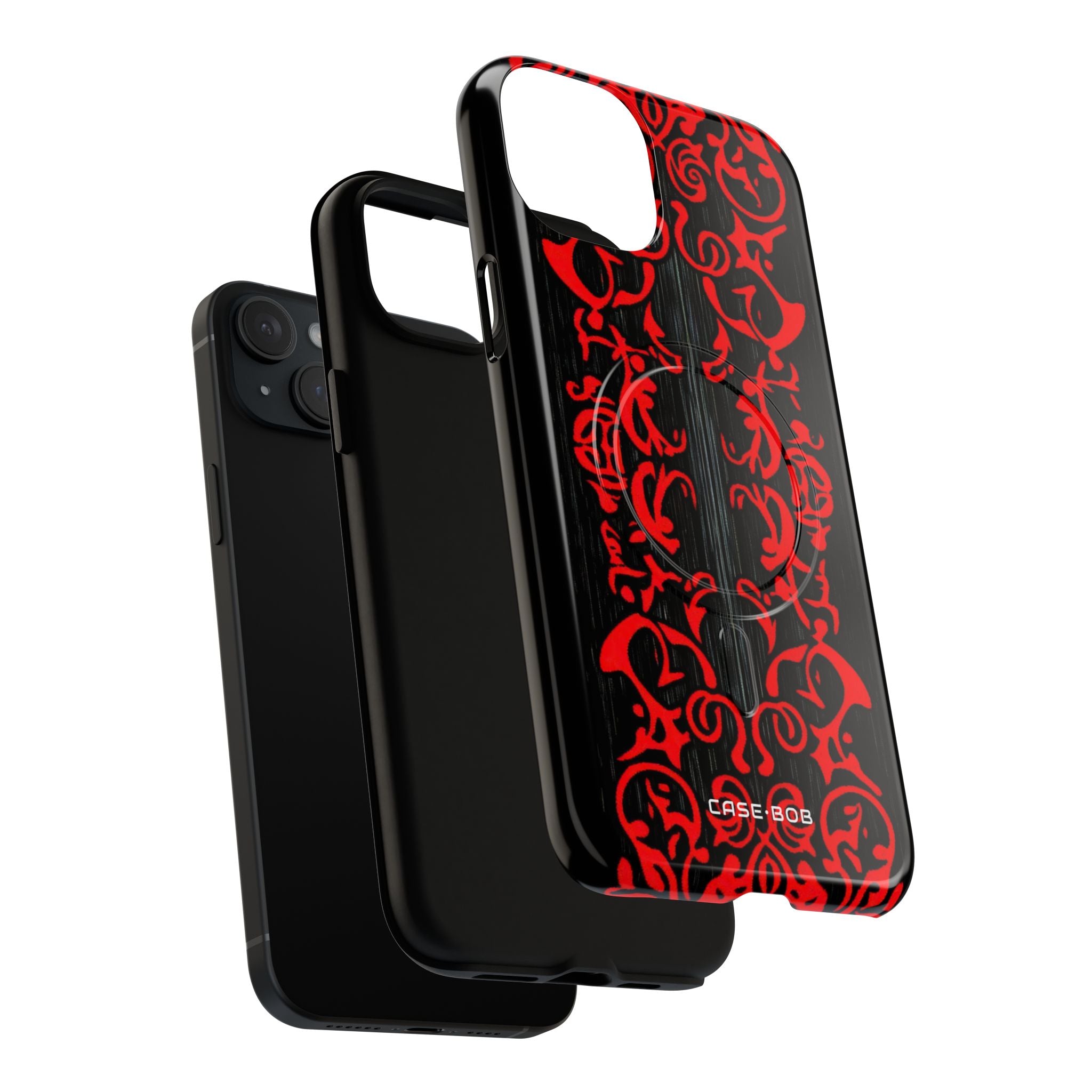 Crimson Spiral iPhone 15 Plus Skal - Tough+
