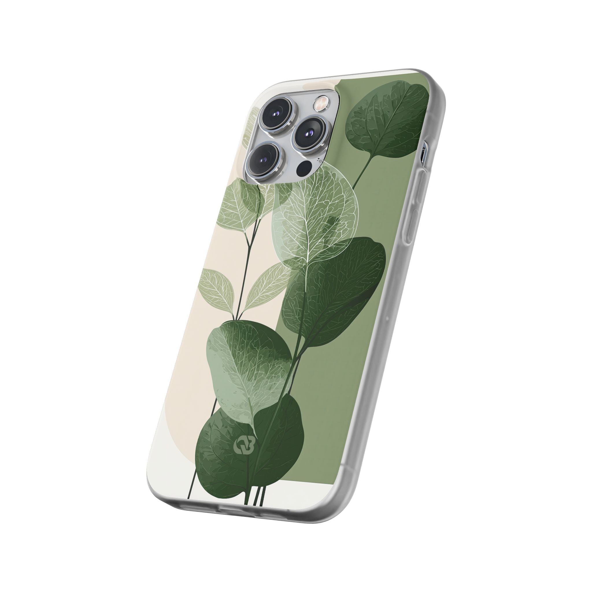 Green Lite Phone Case for iPhone - Sage Leaf Skeletals