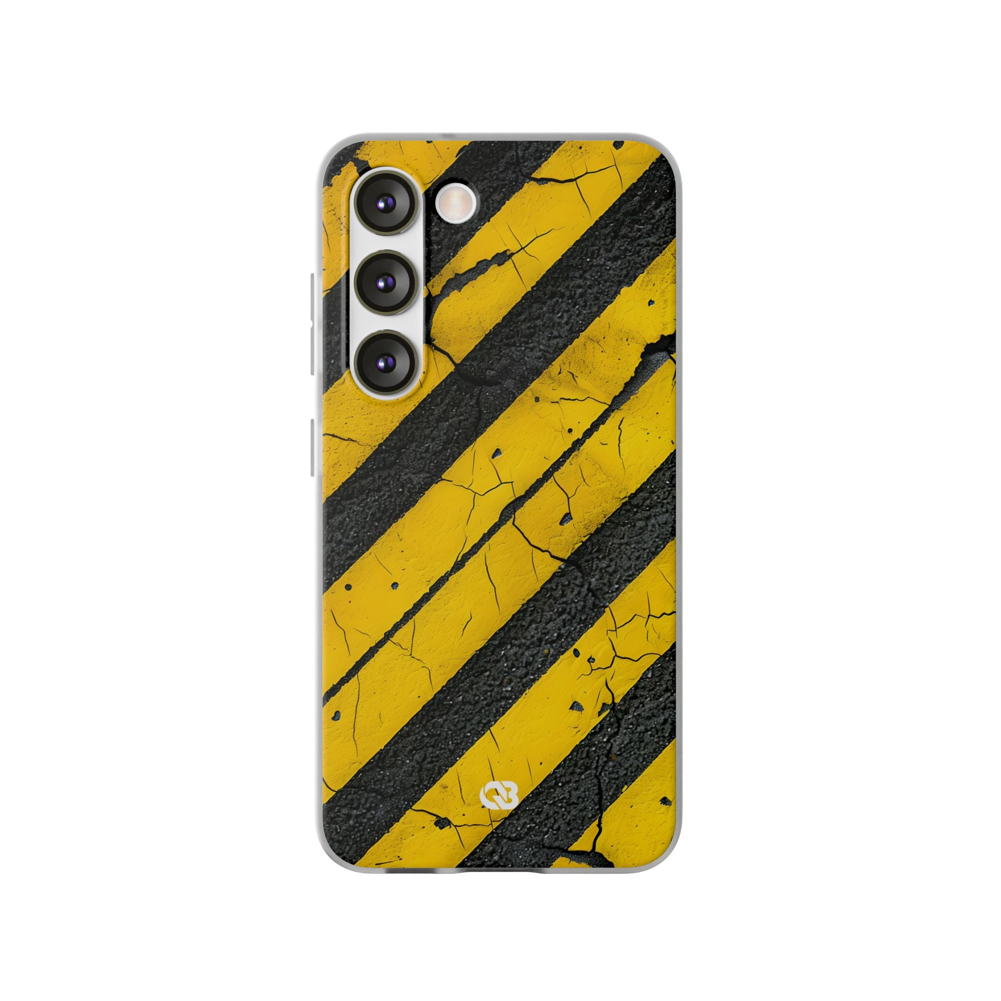 Cracked Hazard Stripes · Soft Handyhülle für Samsung