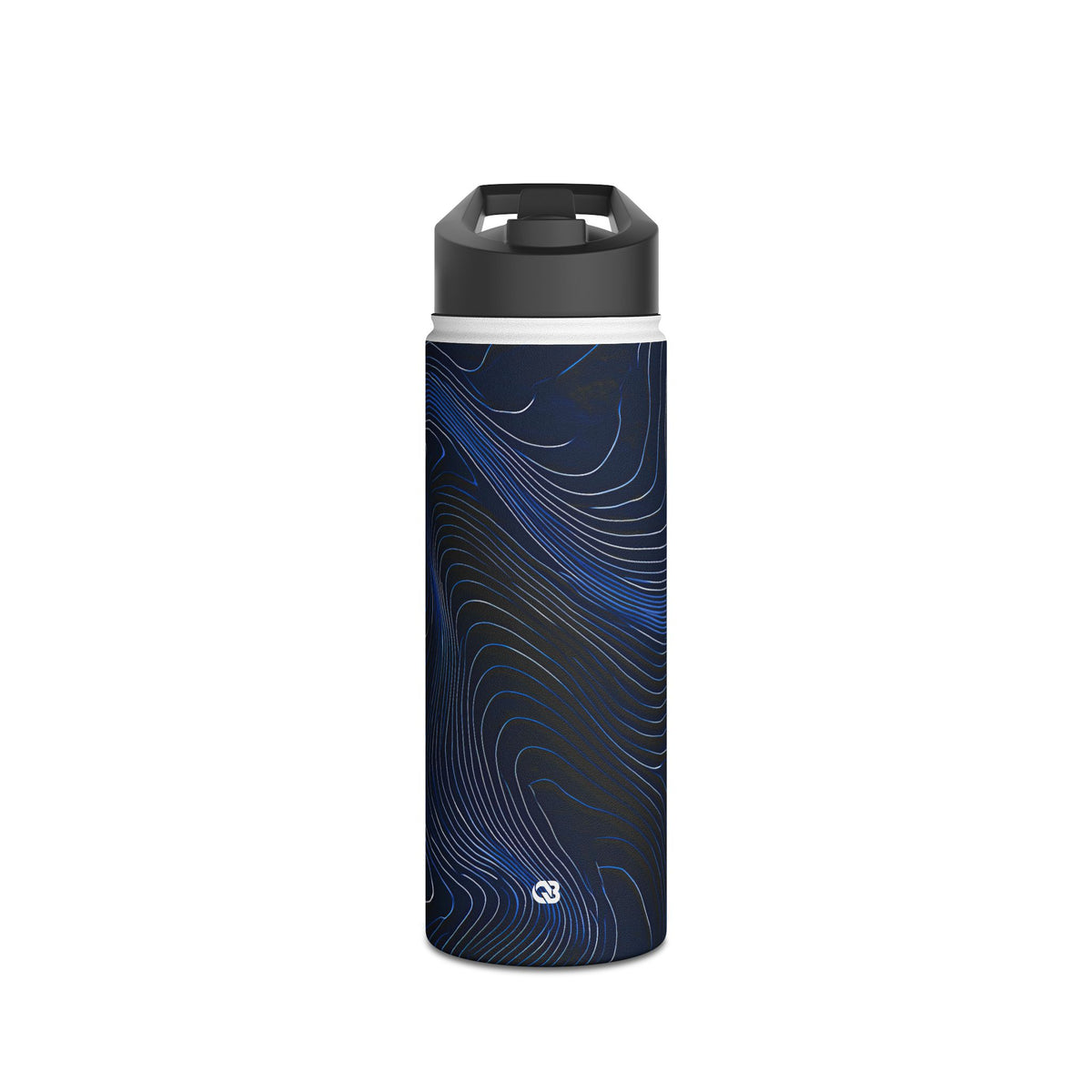 Midnight Topography · Insulated Water Bottle · Blue