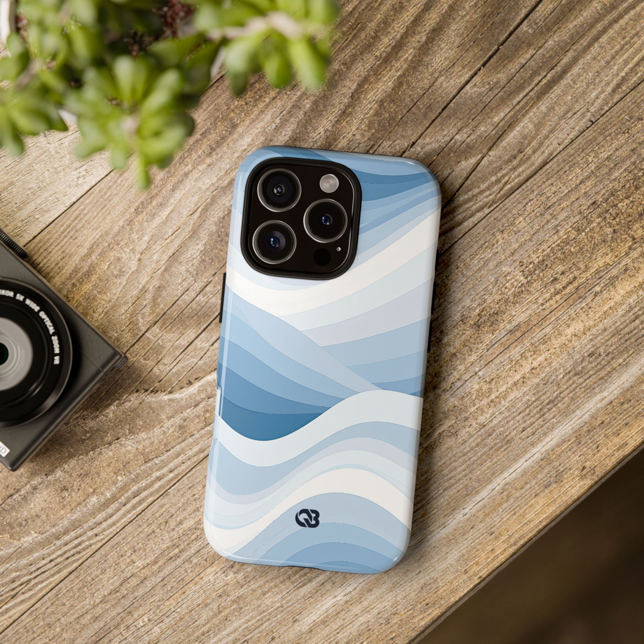 Blue Tough Phone Case for iPhone - Glacial Indigo Flow