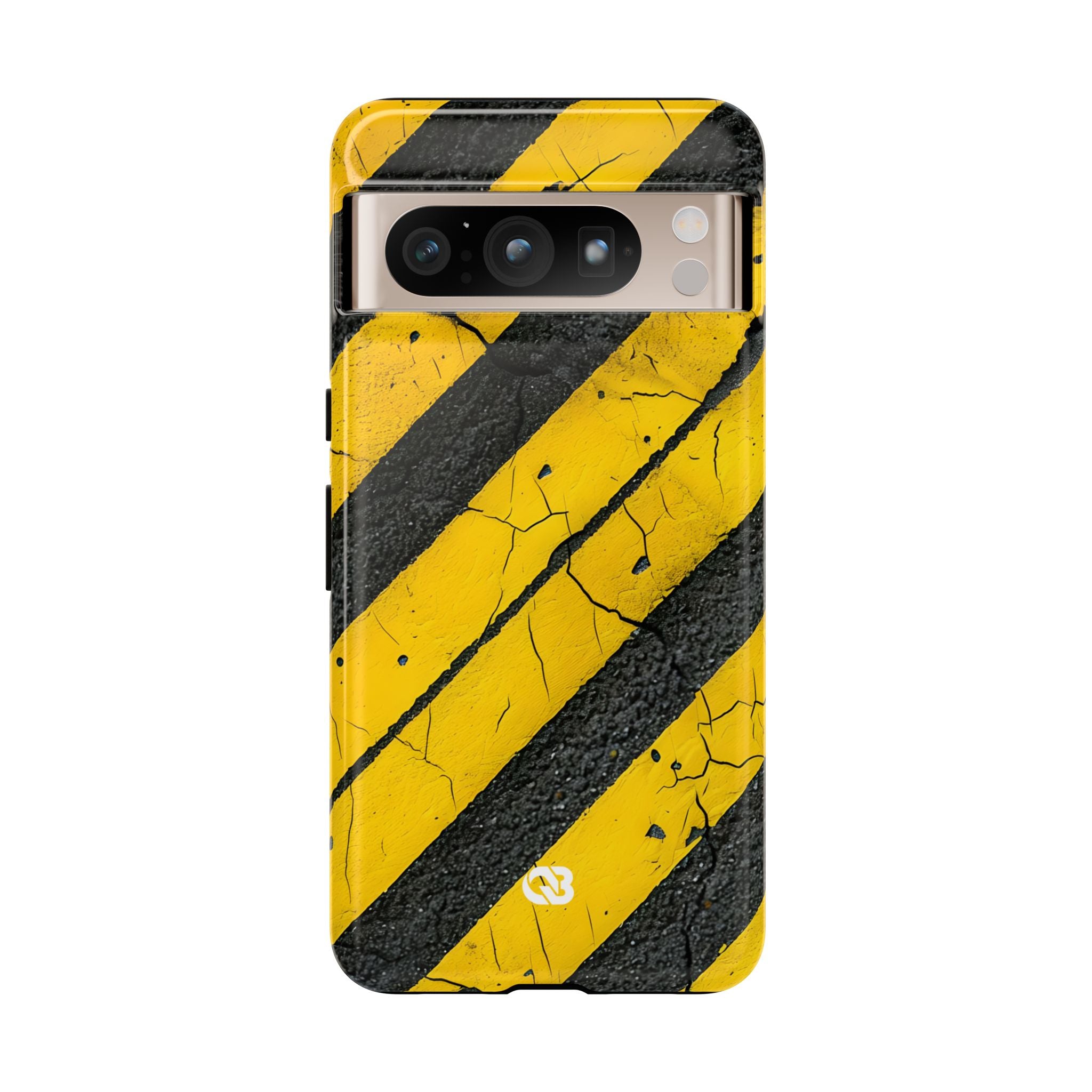 Cracked Hazard Stripes · Tough Handyhülle für Google Pixel