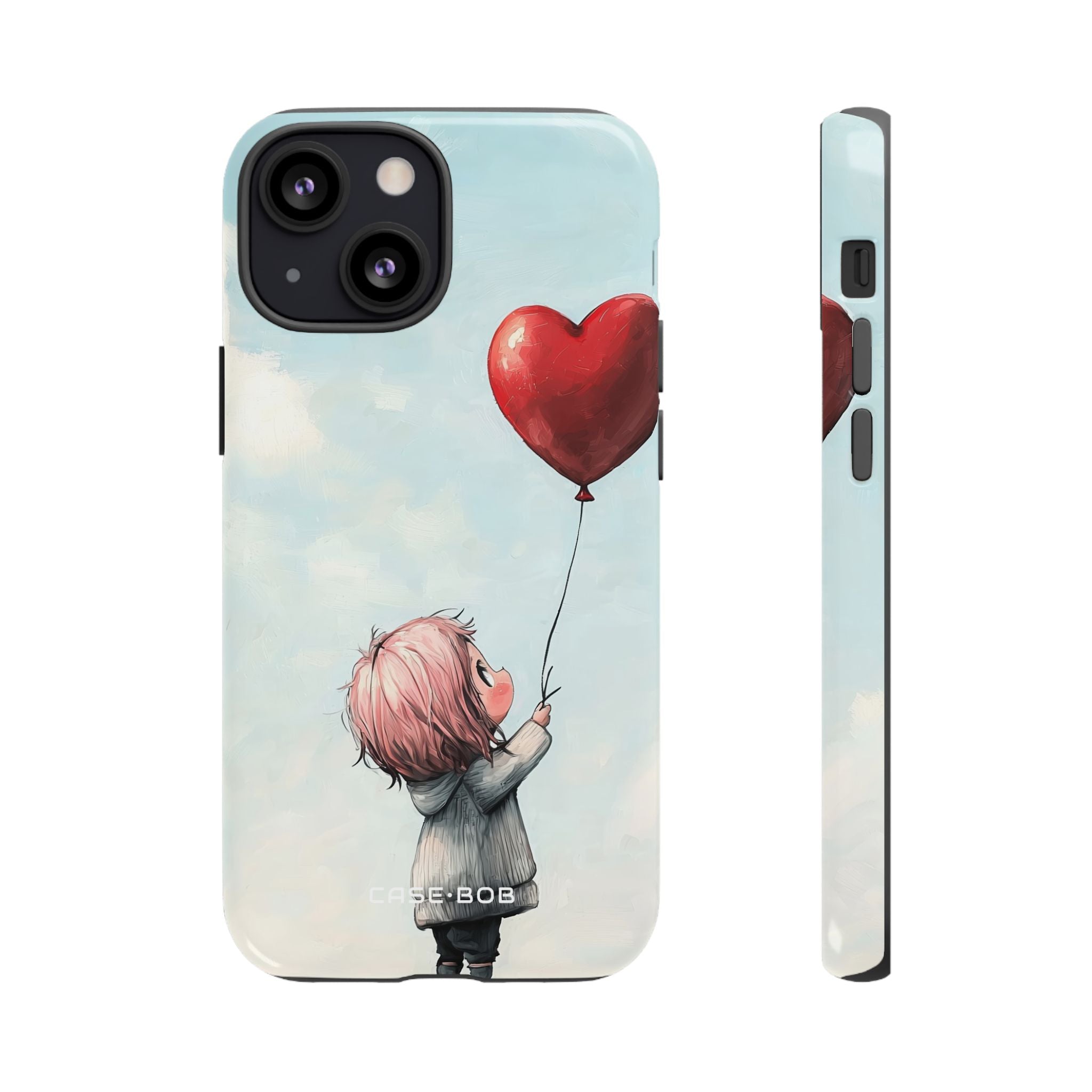 Herzballon-Leuchten iPhone 13 Mini Case - Tough