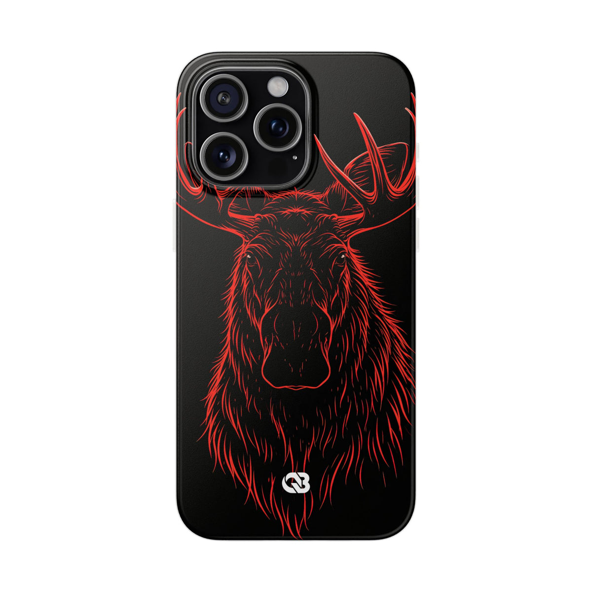 Nordic Moose Contour · Lite Phone Case for iPhone · Red
