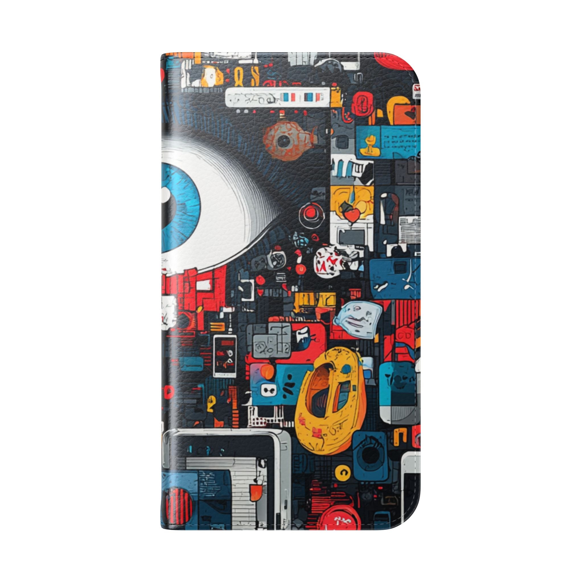 Blue Gaze Mosaic - iPhone 15 Case - Wallet