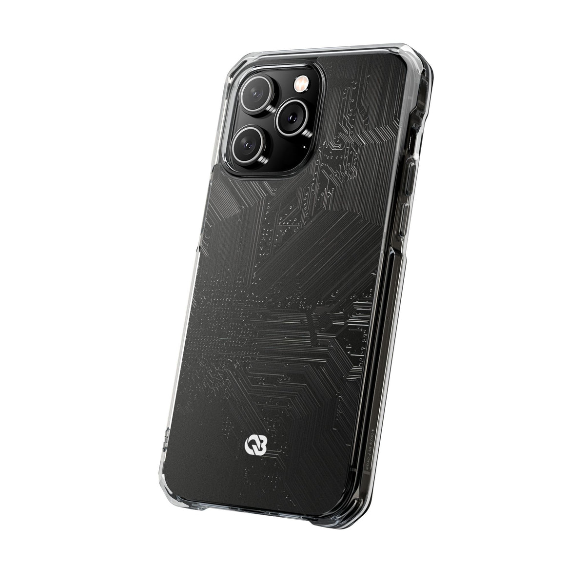 Obsidian Circuitry · Clear Impact Magnetic Phone Case for iPhone · Black
