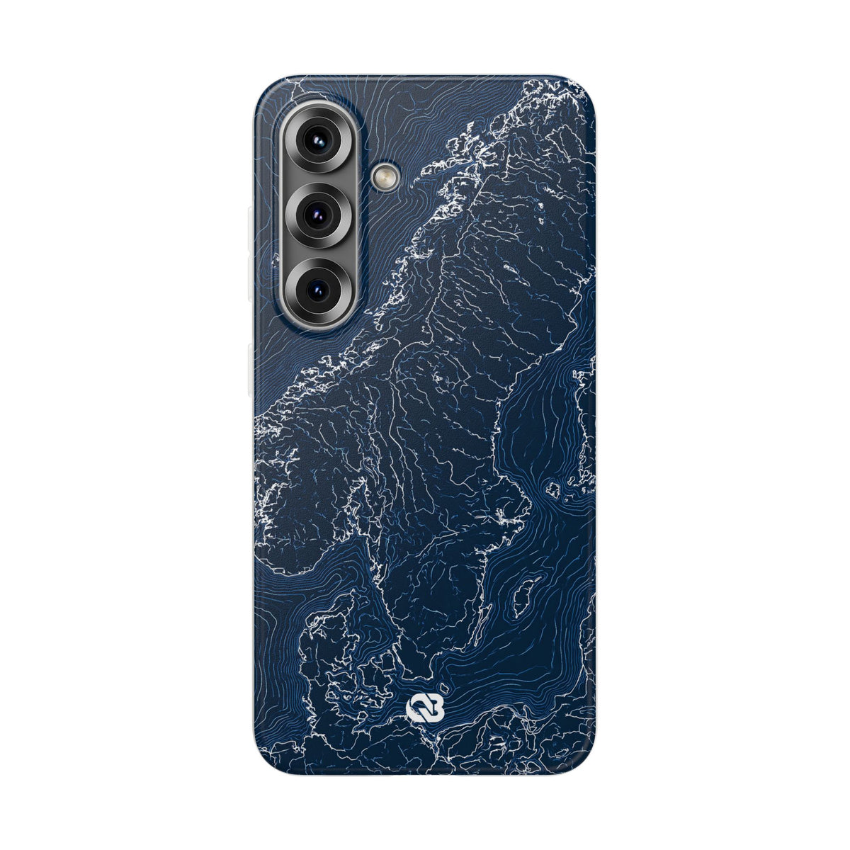 Nordic Contour Chart · Lite Phone Case for Samsung · Blue