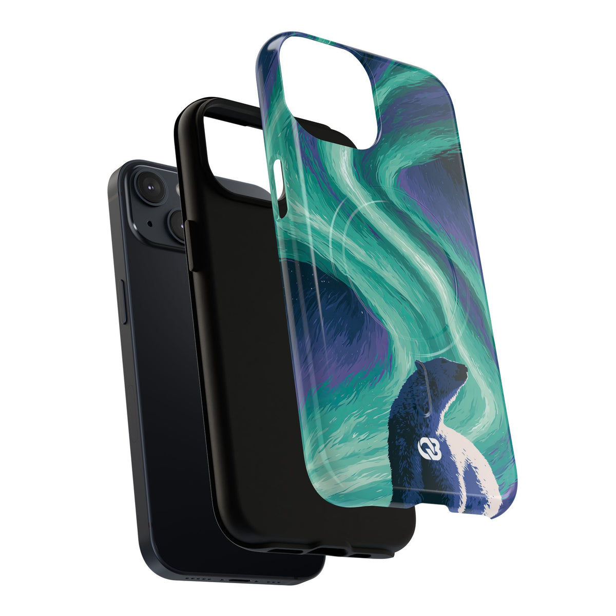 Arctic Aurora Bear · Tough 2.0 Magnetic Phone Case for iPhone · Teal