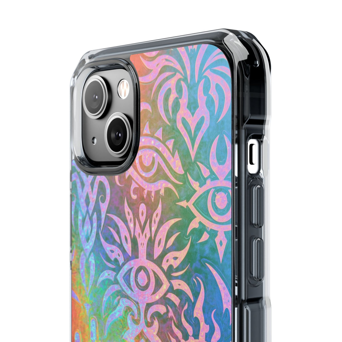 Chromatic Mystic Sigil · Clear Impact Magnetic Phone Case for iPhone · Blue