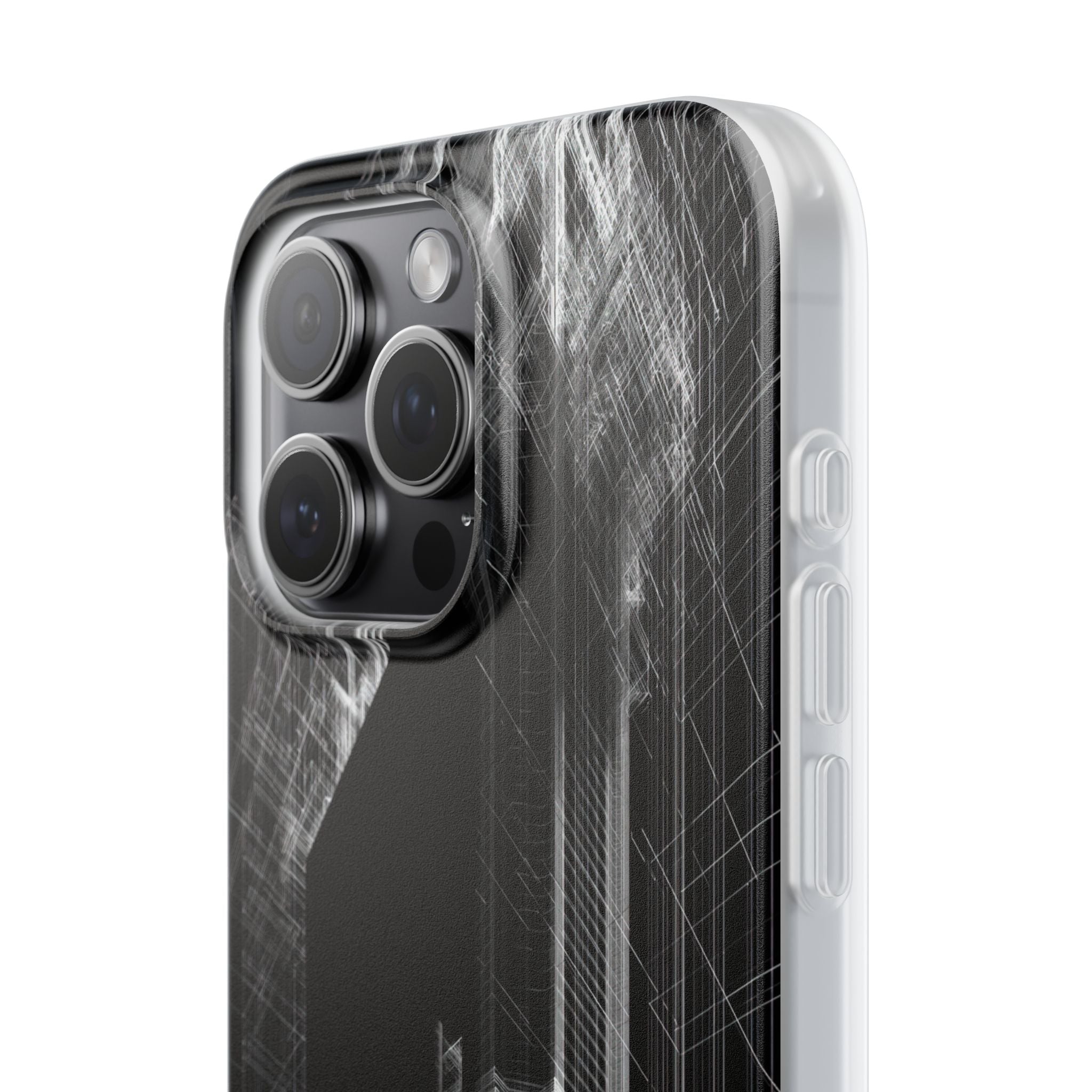 Black Lite Phone Case for iPhone - Ghost Urban Wireframe