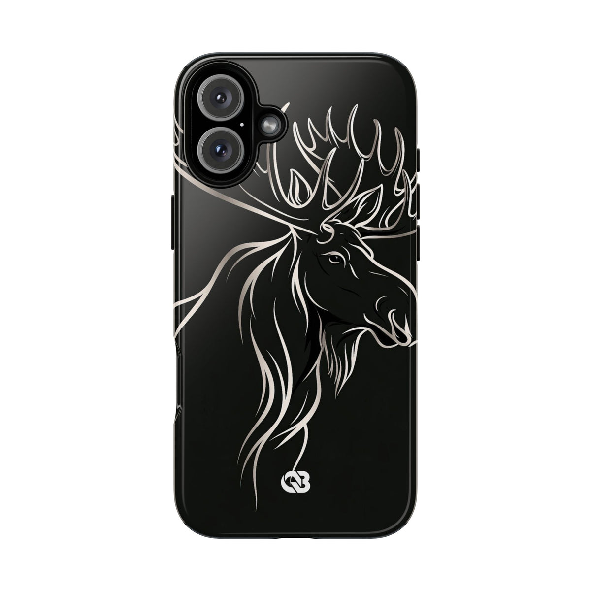 Nordic Moose Contour · Tough Phone Case for iPhone · Black