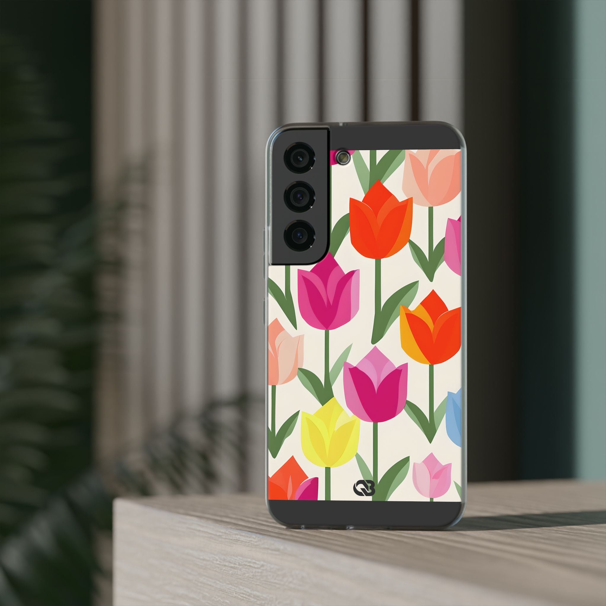 Vibrant Petal Grid · Soft Handyhülle für Samsung