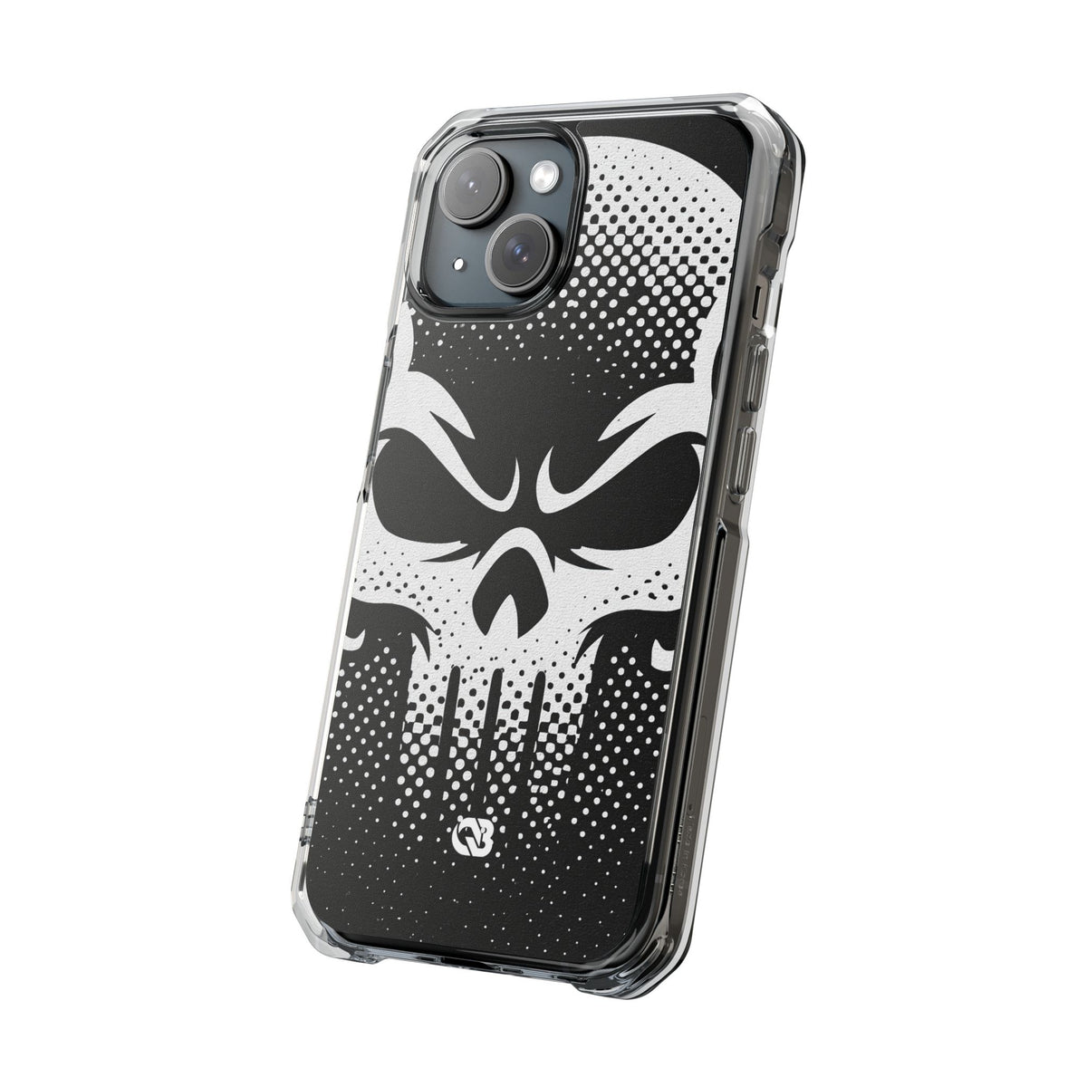 Phantom Halftone · Clear Impact Magnetic Phone Case for iPhone · Black