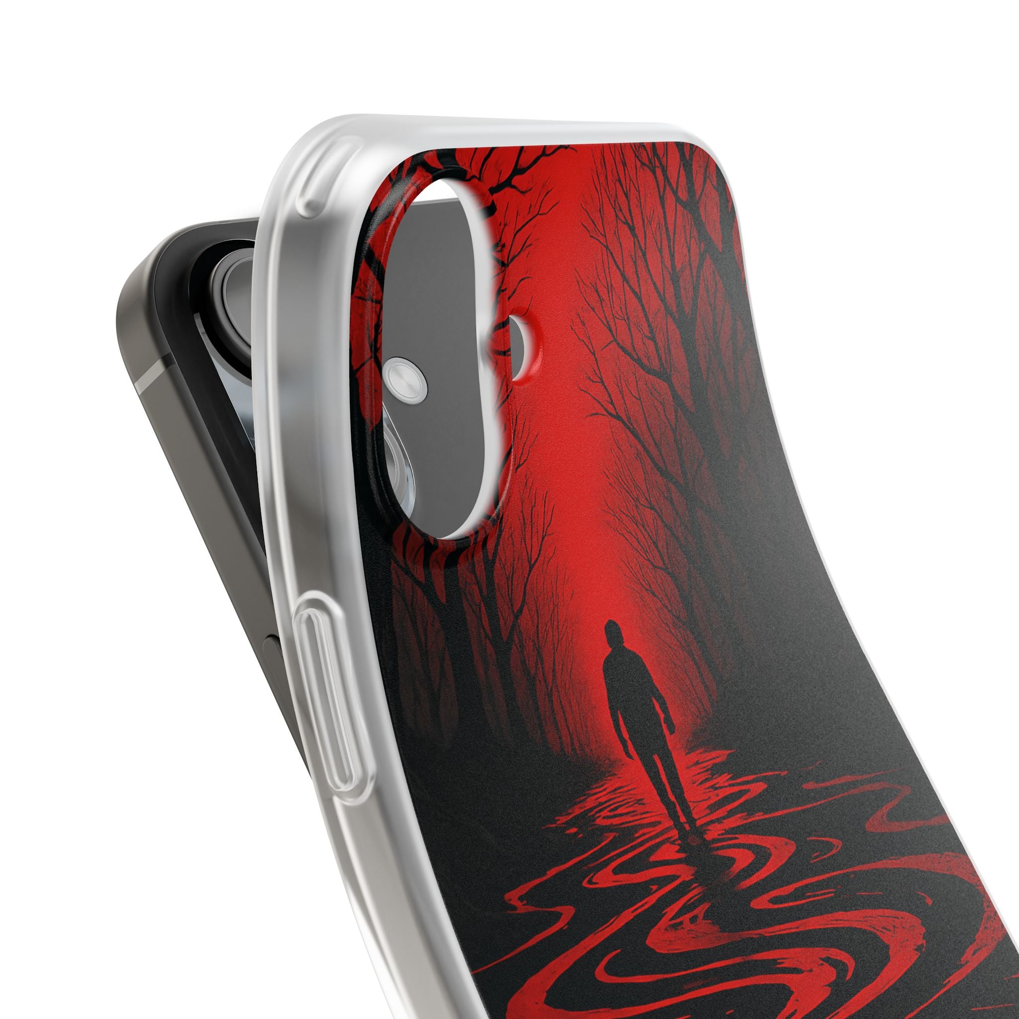 Crimson Shadow Path · Soft Phone Case for iPhone