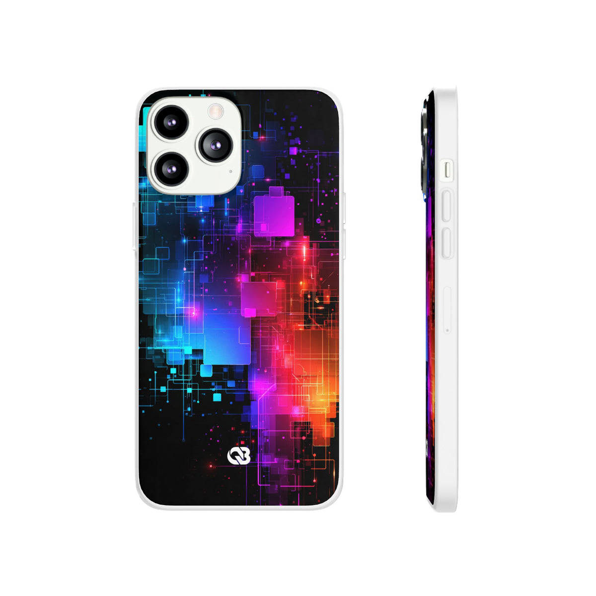 Spectral Circuit Grid · Lite Phone Case for iPhone · Black