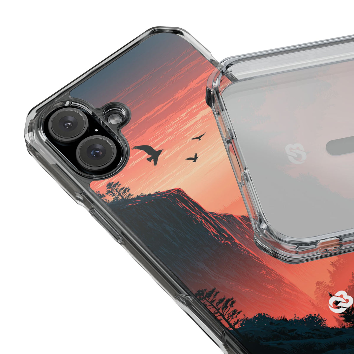 Orange Impact MagSafe Phone Case for iPhone - Crimson Ridge Flight
