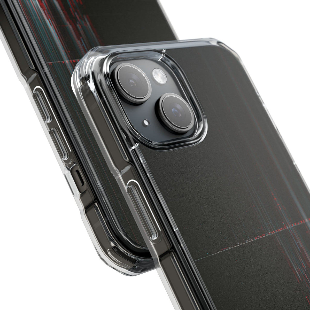 Black Impact MagSafe Phone Case for iPhone - Corrupted Data Stream