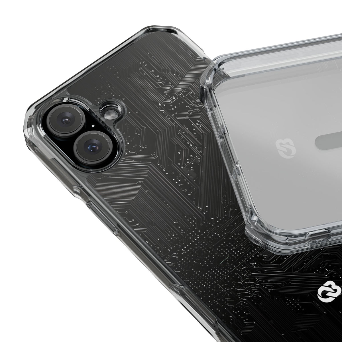 Obsidian Circuitry · Clear Impact Magnetic Phone Case for iPhone · Black