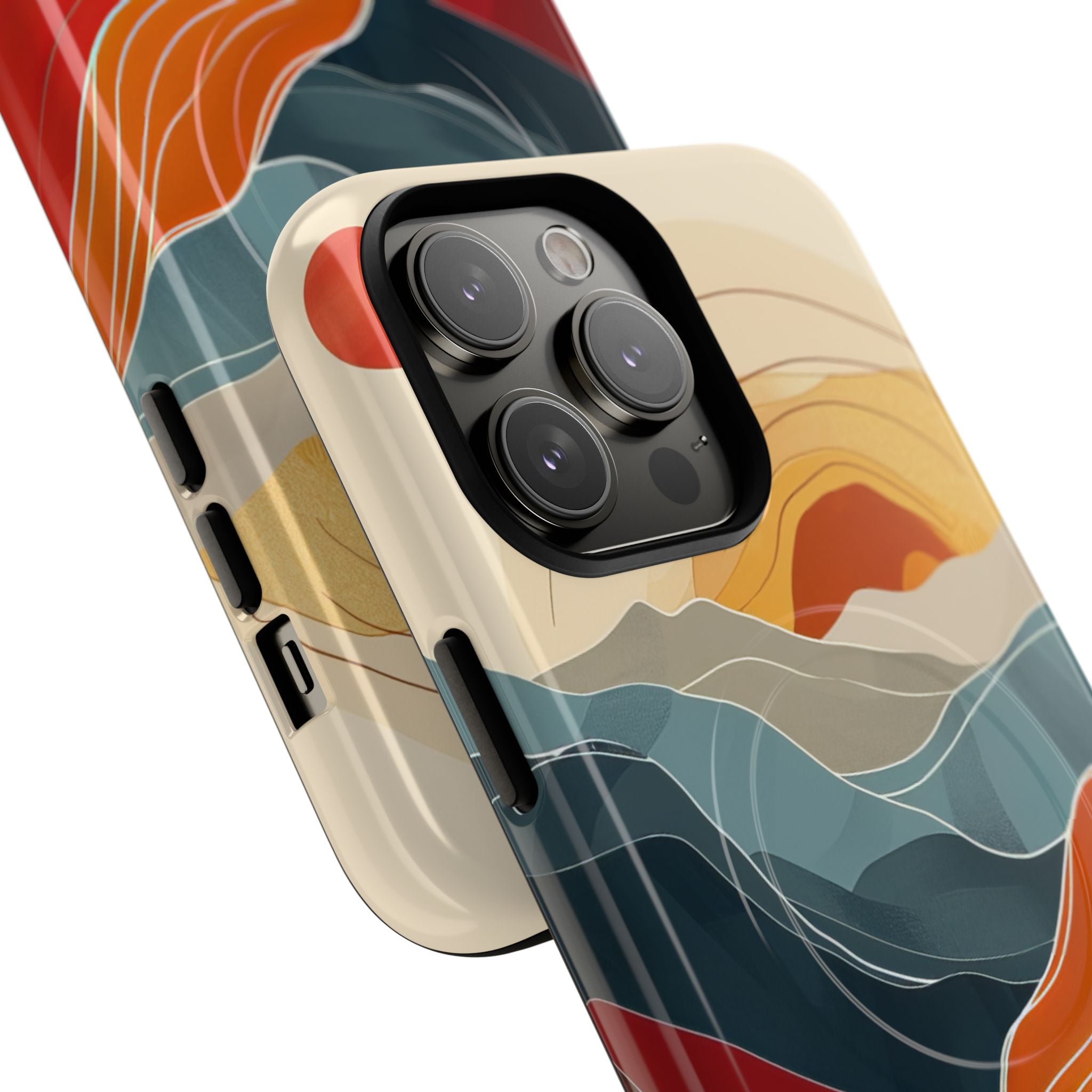 Auringonpaisteiset harjanteet iPhone 14 Pro Max - Kova+