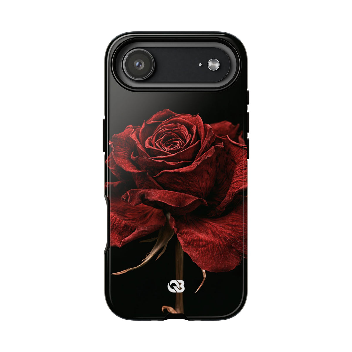 Crimson Noir Rose · Tough Phone Case for iPhone · Black