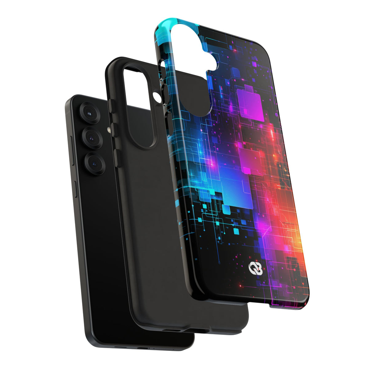 Spectral Circuit Grid · Tough Phone Case for Samsung · Black