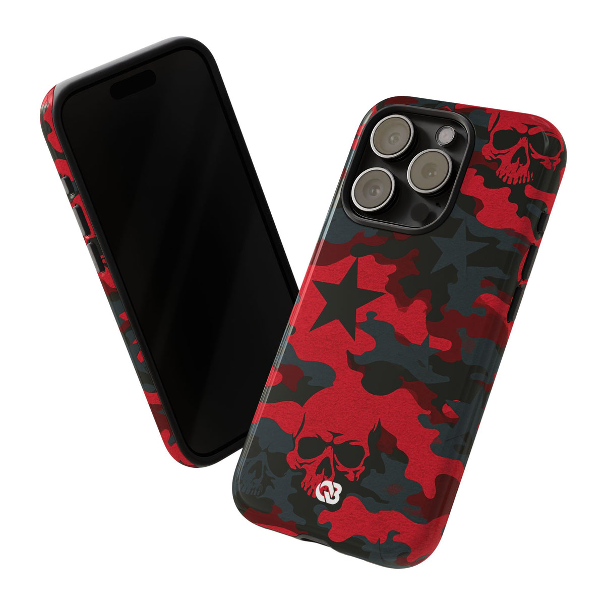 Crimson Skull Camo · Tough Phone Case for iPhone · Red