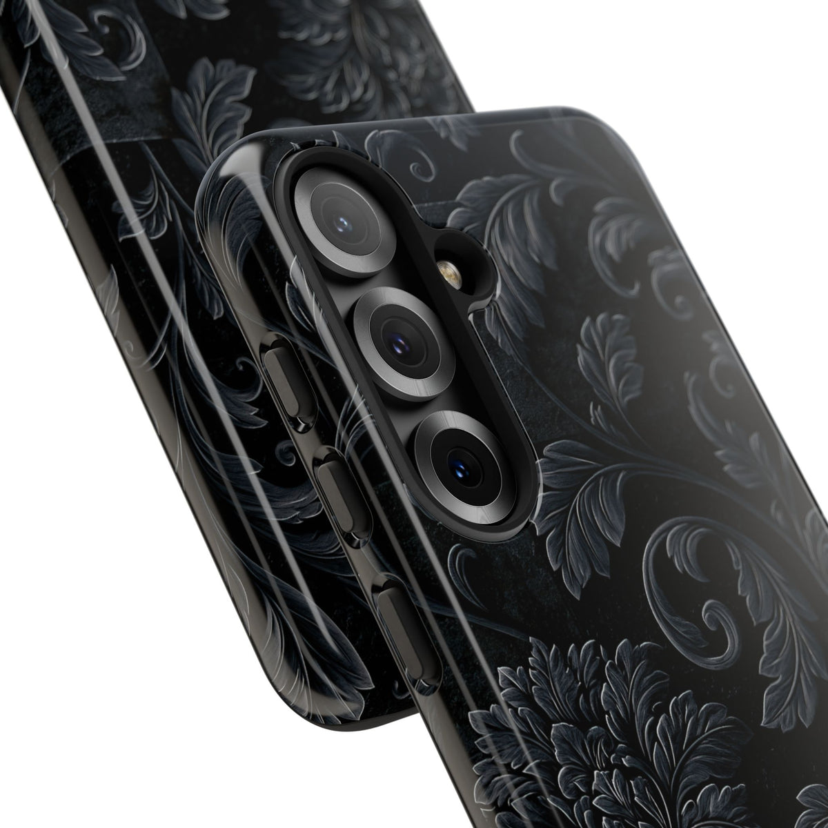 Obsidian Damask · Tough Phone Case for Samsung · Black