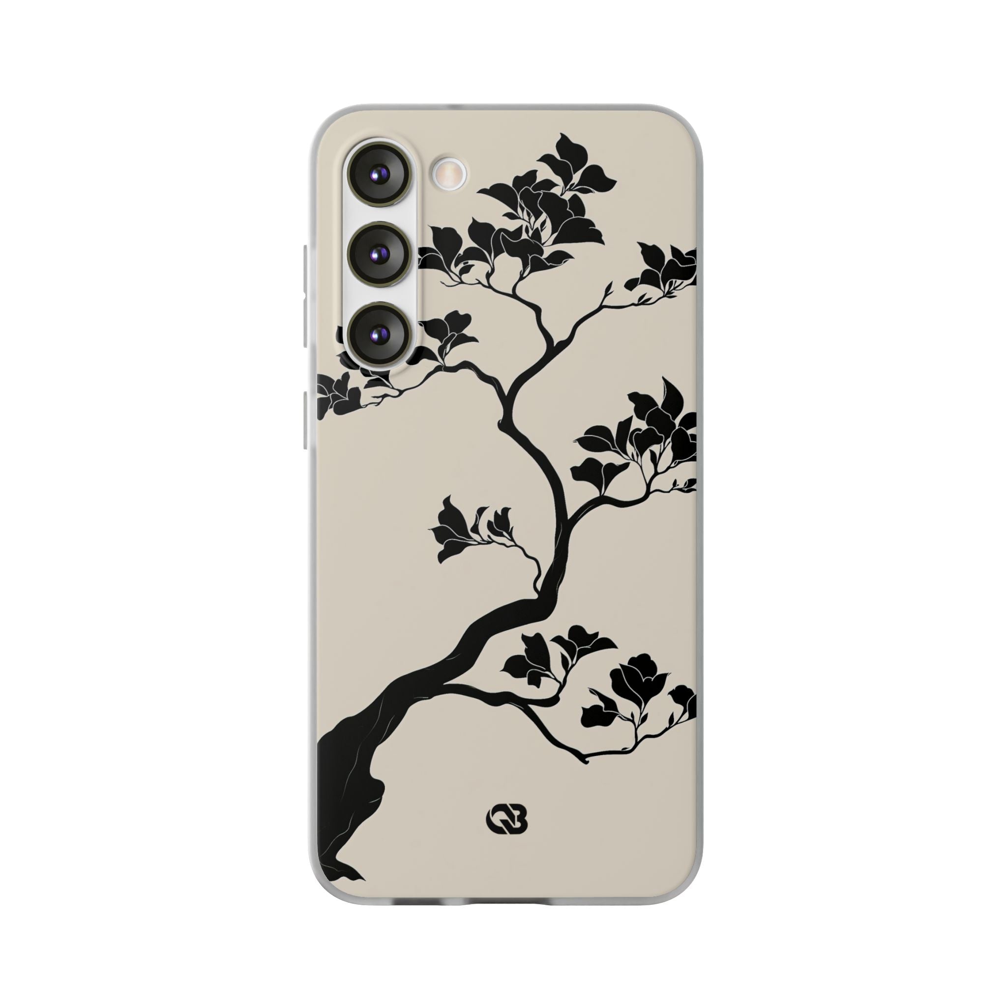 Beige Lite Phone Case for Samsung - Obsidian Bonsai Silhouette